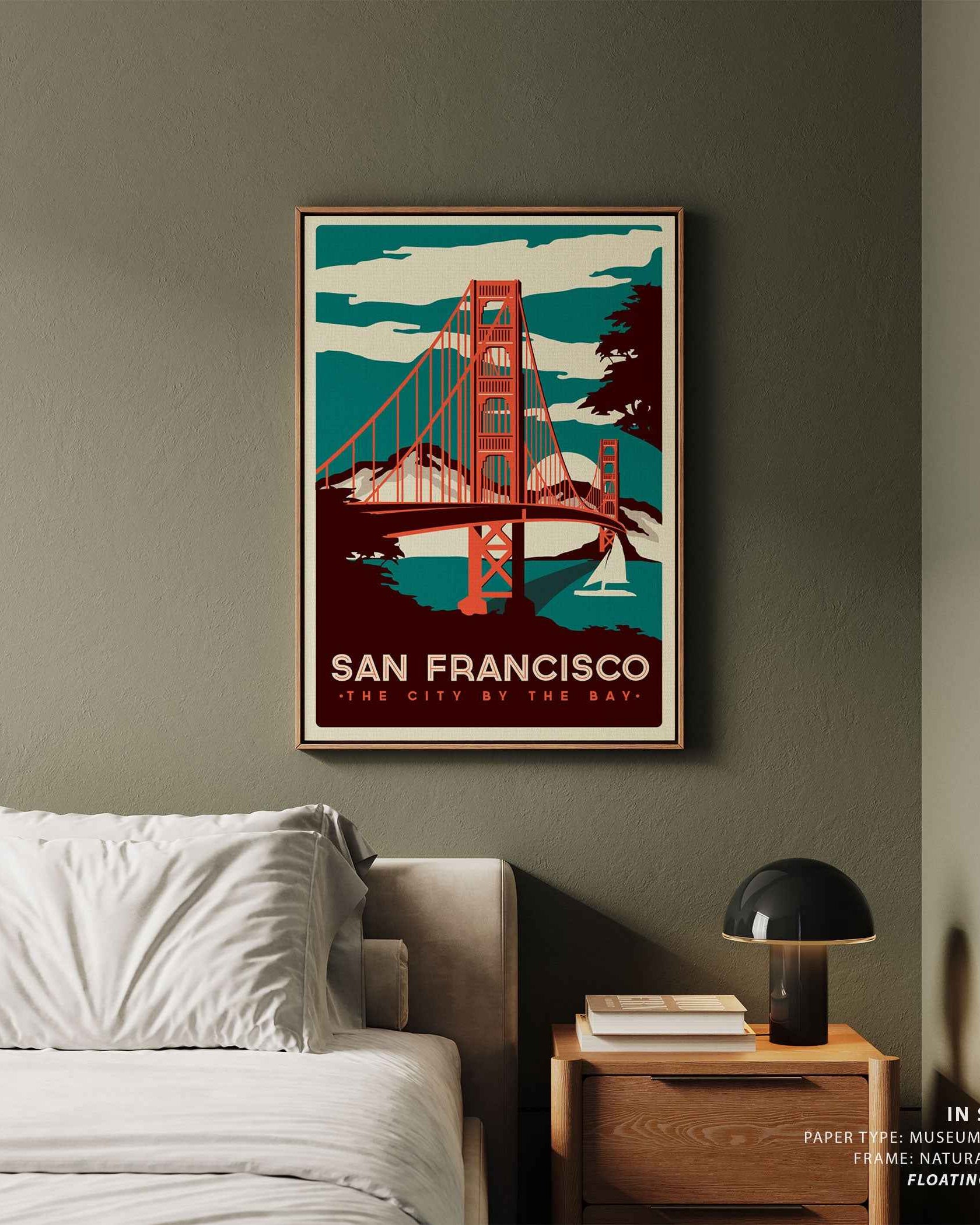 San Francisco Travel Poster Vintage Travel Poster Print