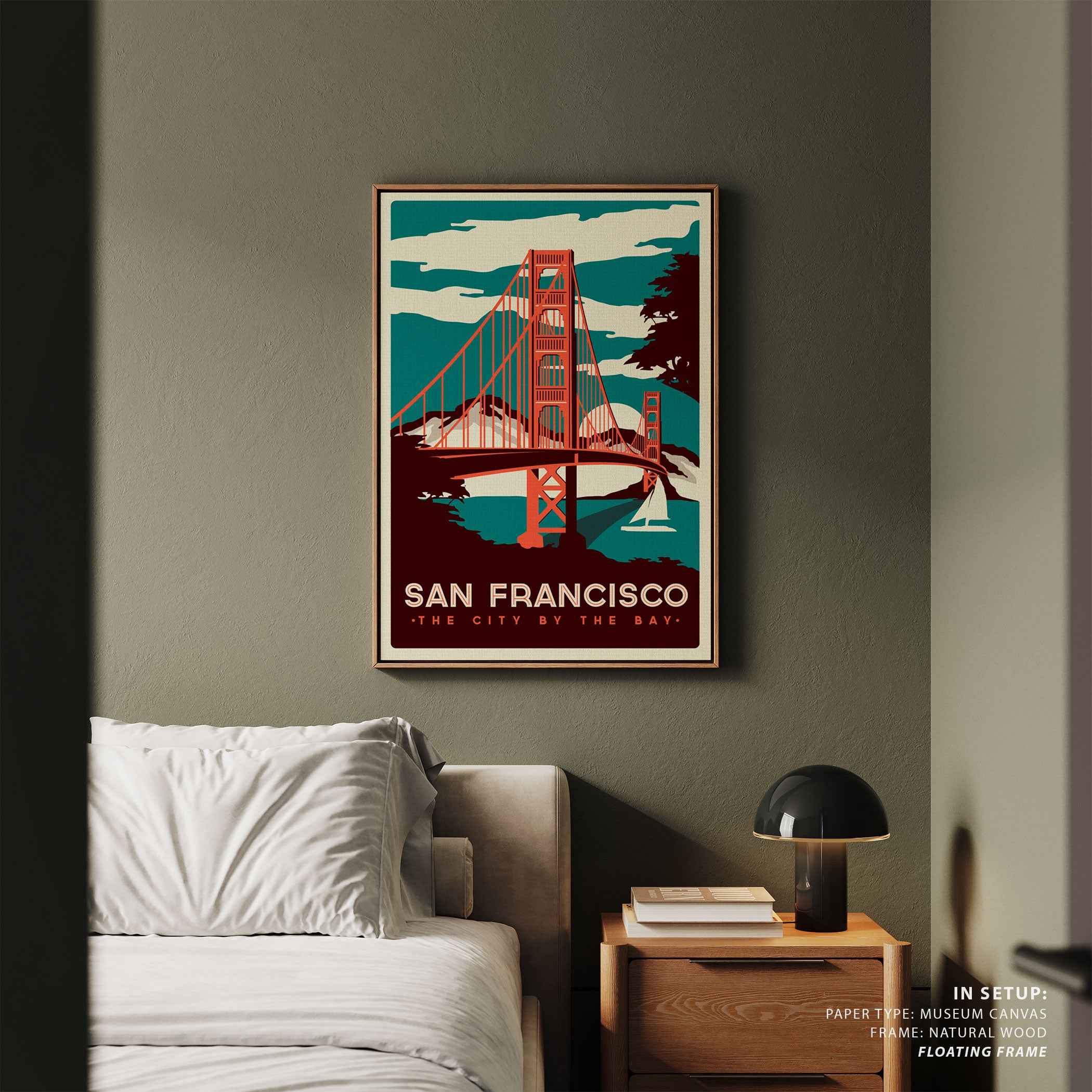 San Francisco Travel Poster Vintage Travel Poster Print