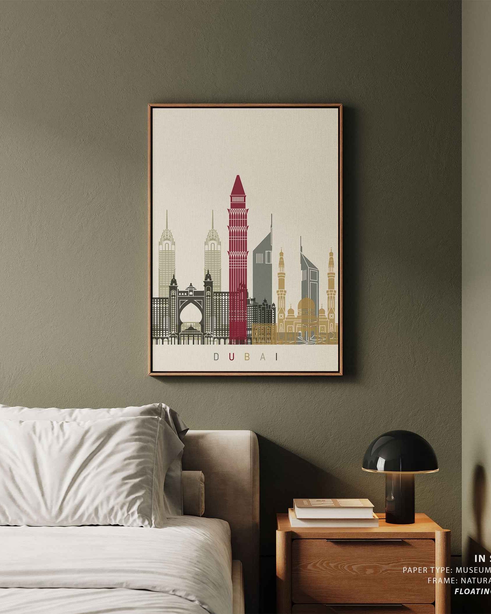 Skyline Dubai Travel Poster Print
