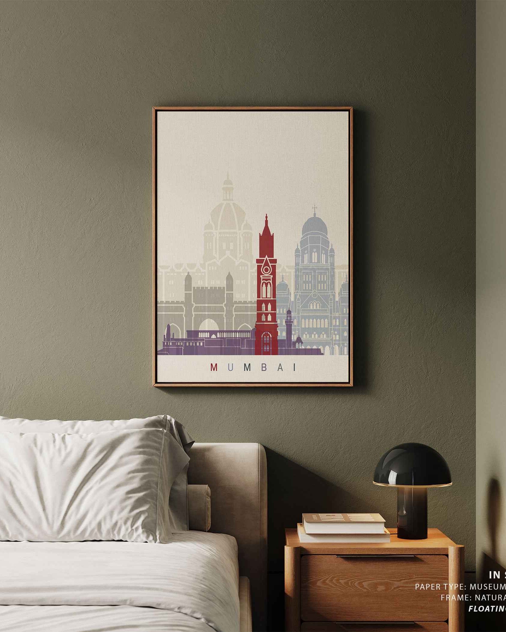 Skyline India Mumbai Travel Poster Print