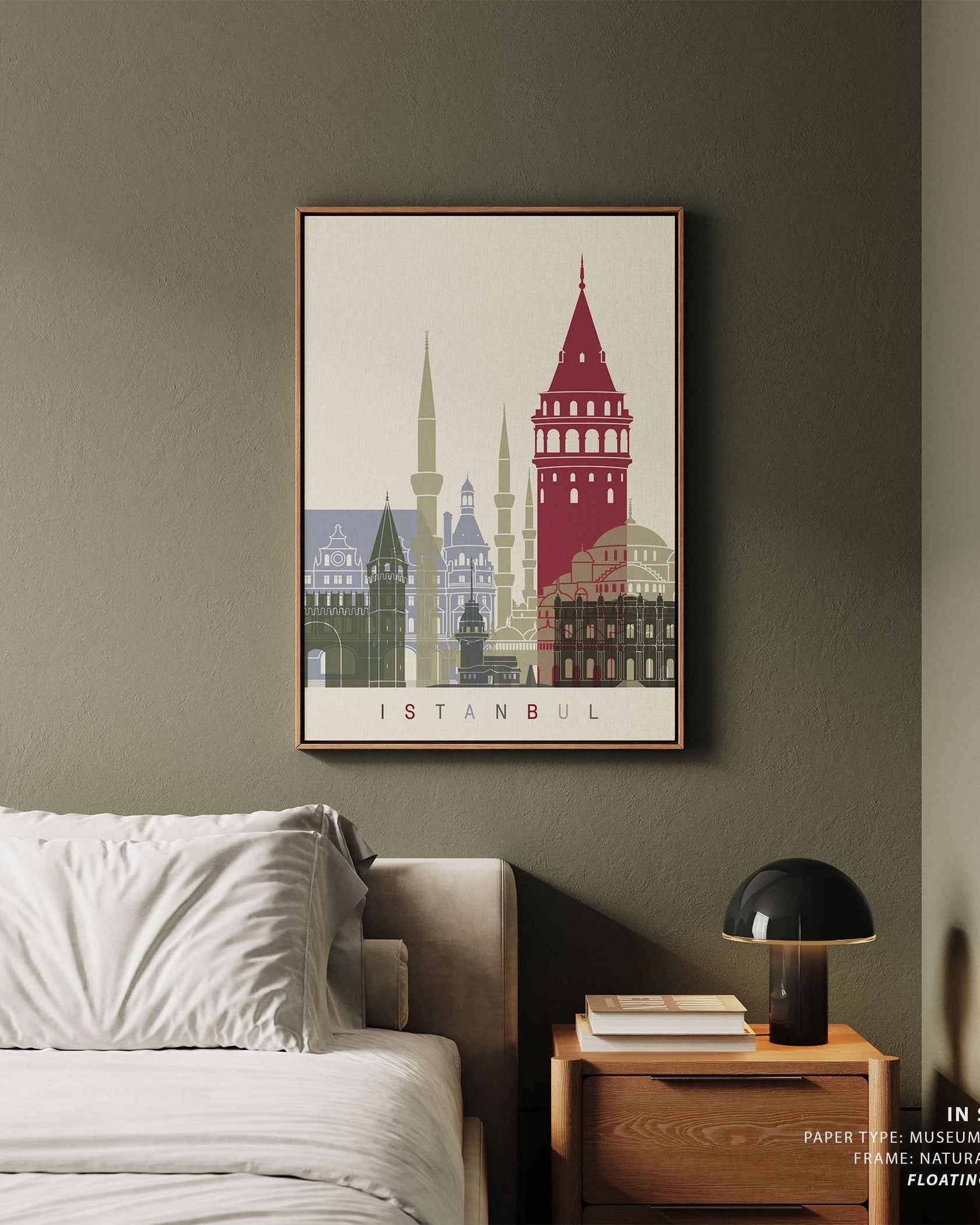 Skyline Istanbul Travel Poster Print