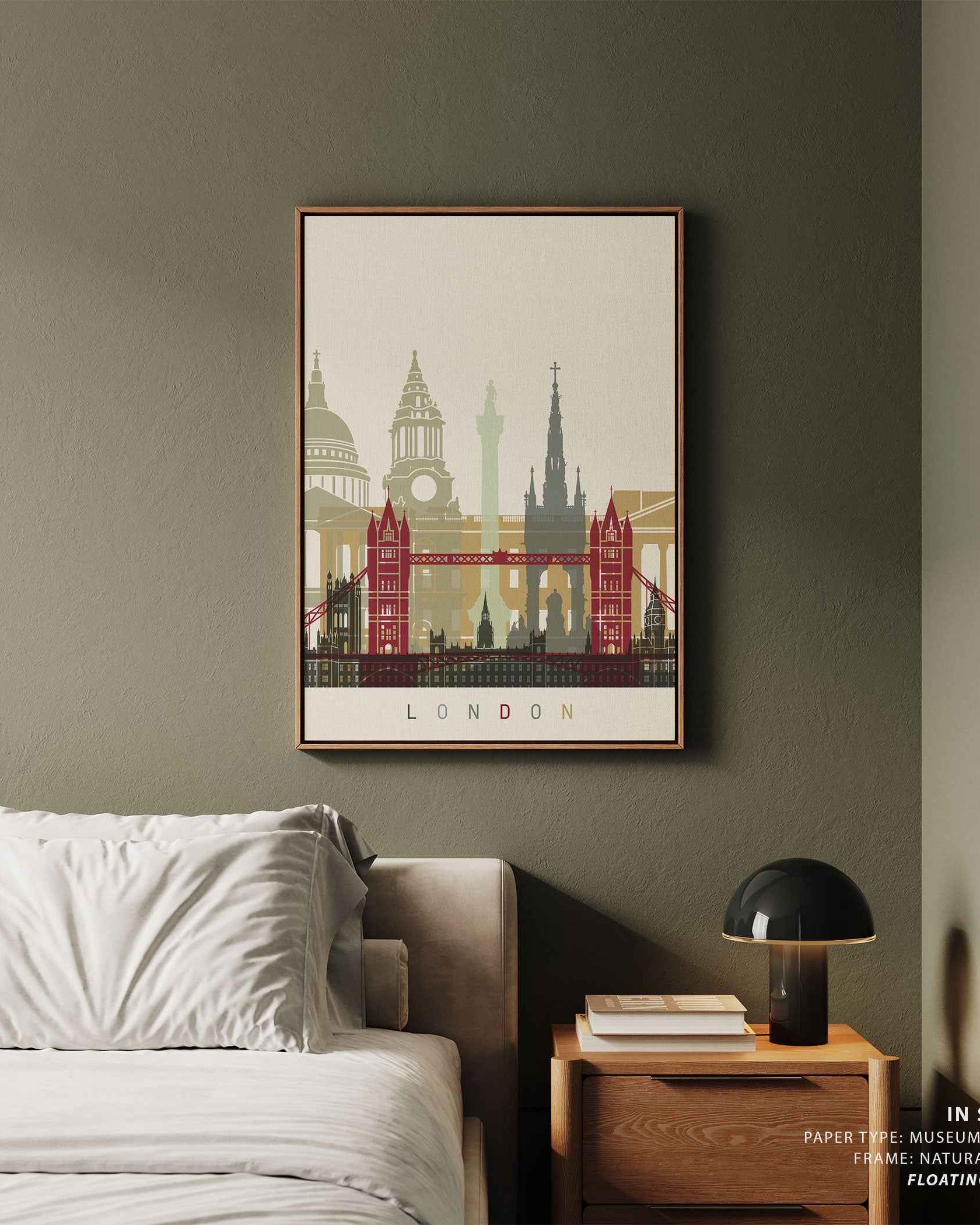 Skyline London Travel Poster Print