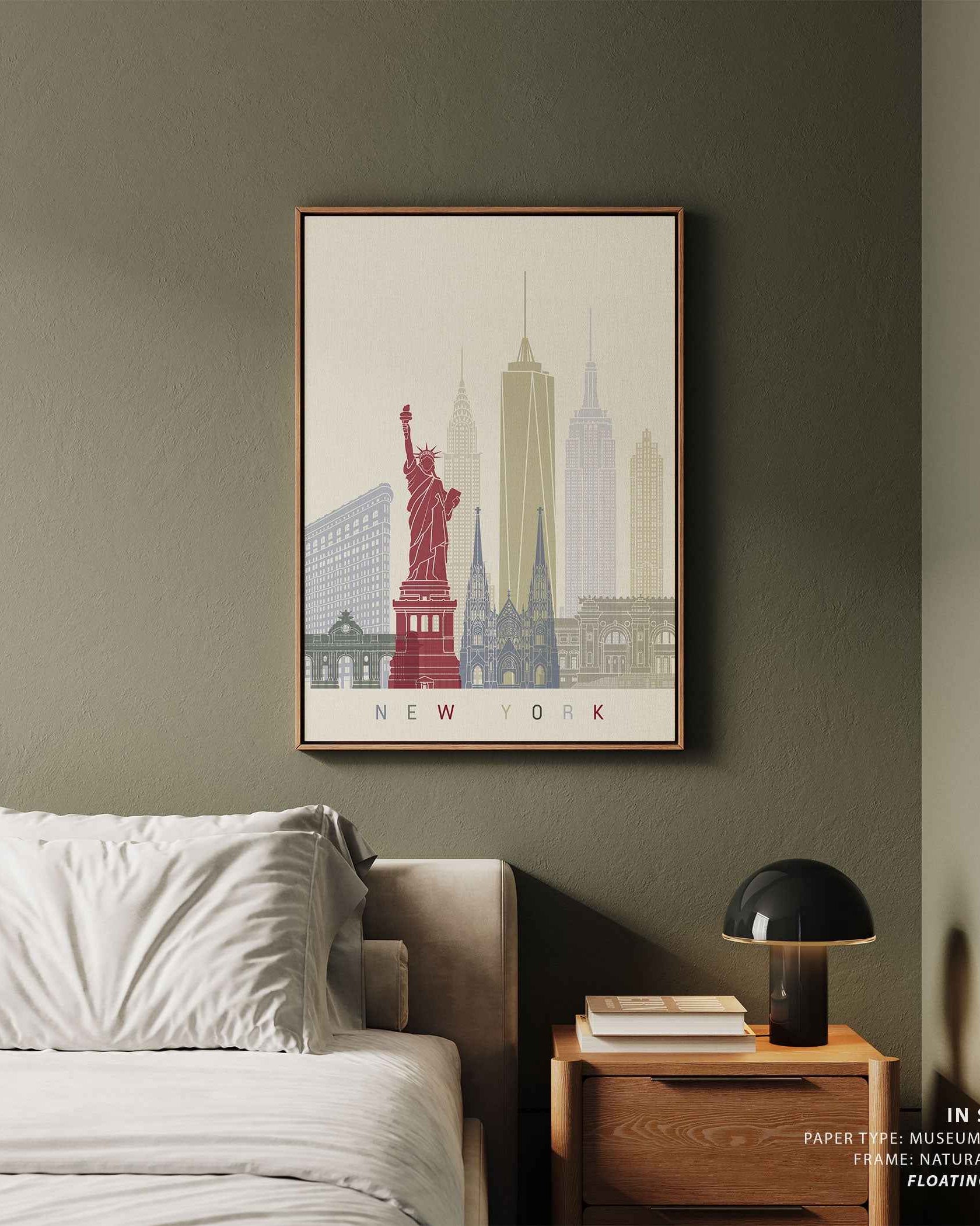 Skyline New York Travel Poster Print