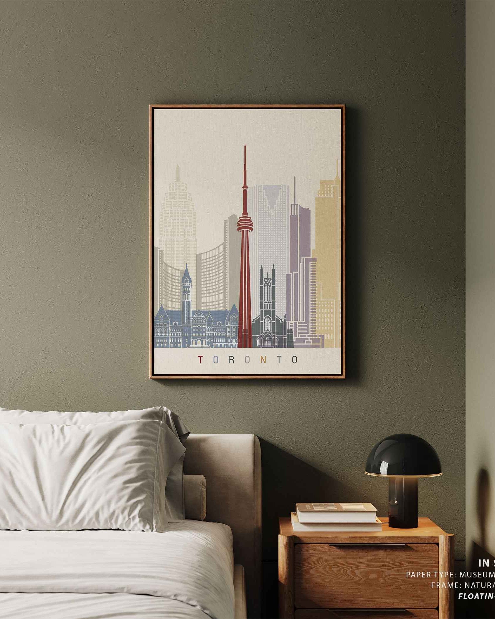 Skyline Toronto Travel Poster Print