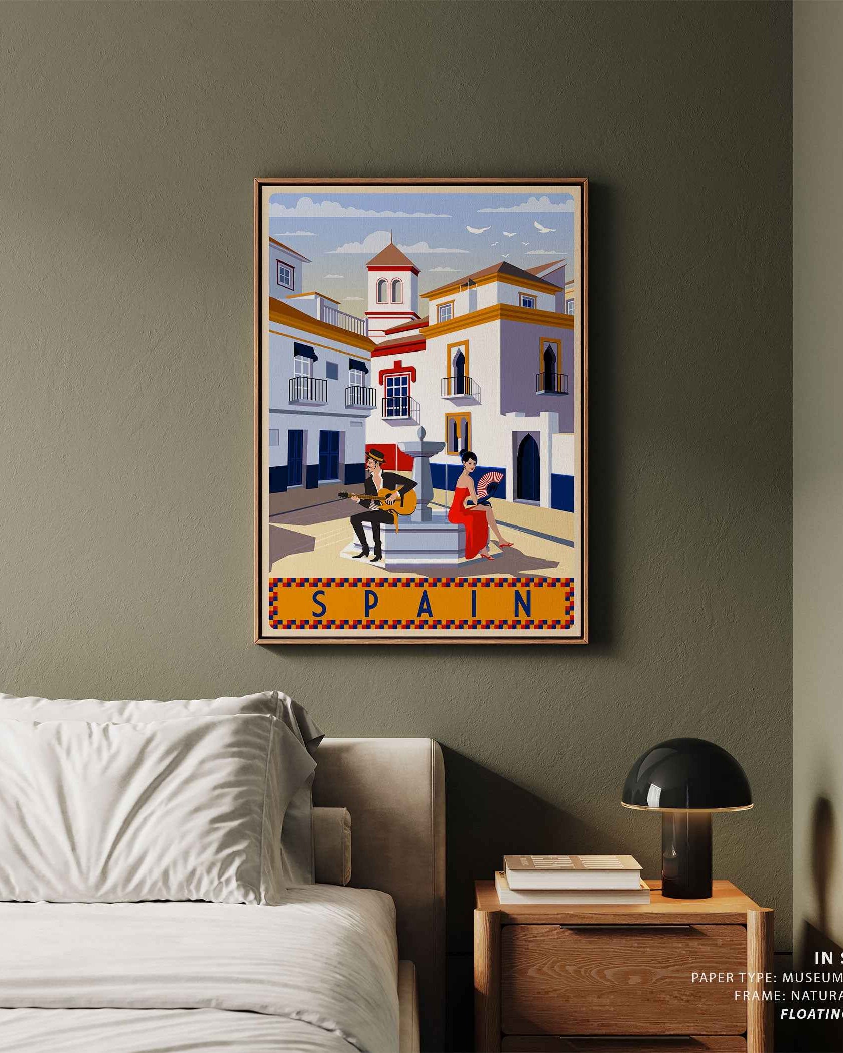 Spain Travel Poster Vintage Travel Poster Print