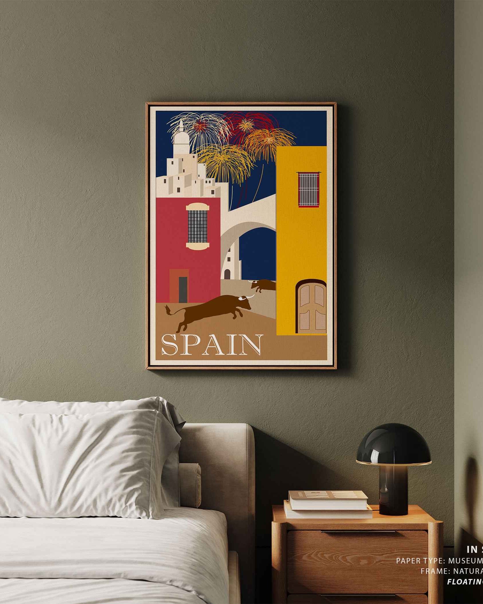 Spain Travel Poster Vintage Travel Poster Print