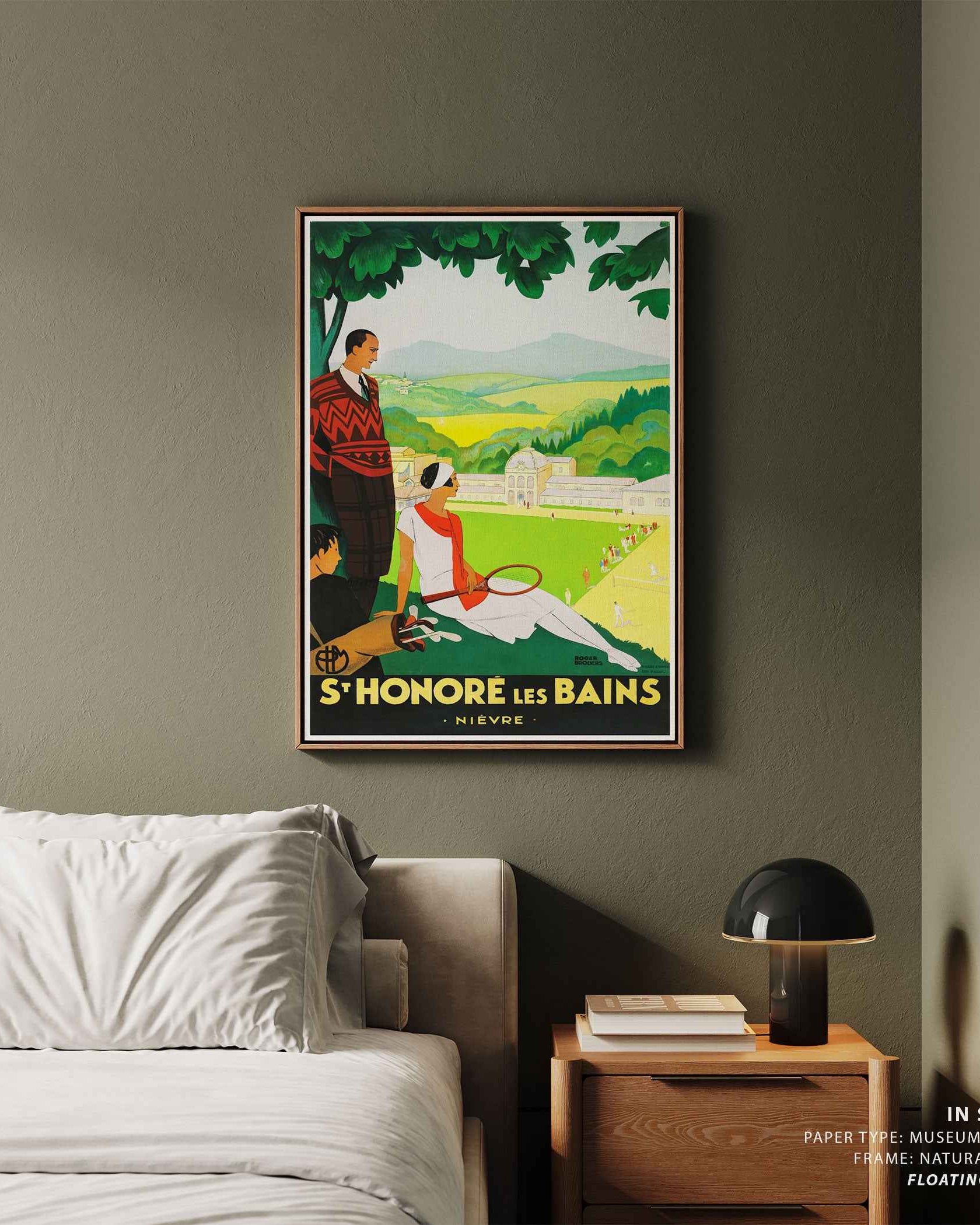 French Spa Retreat Travel Poster Print