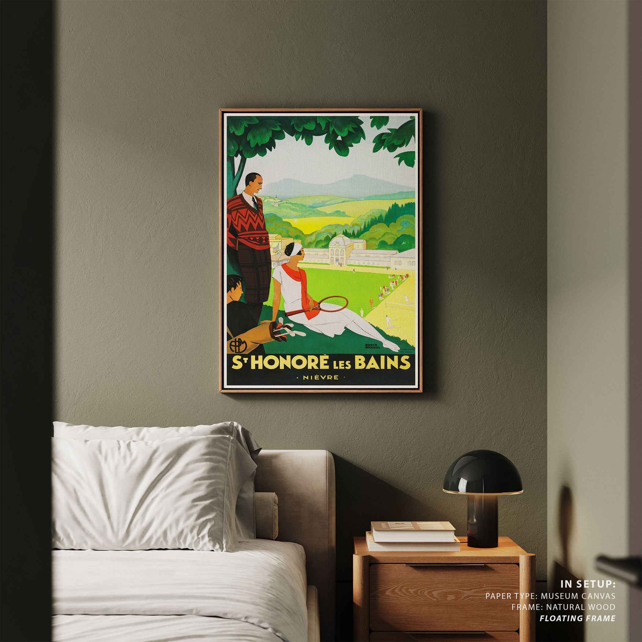 French Spa Retreat Travel Poster Print