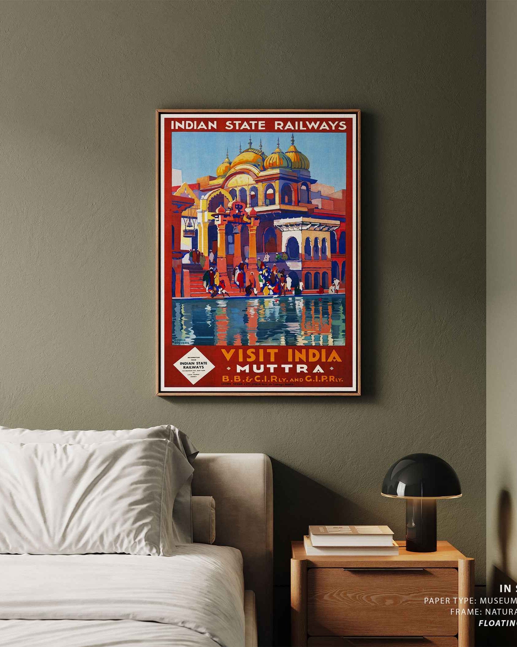 Mathura Ghats Travel Poster Print