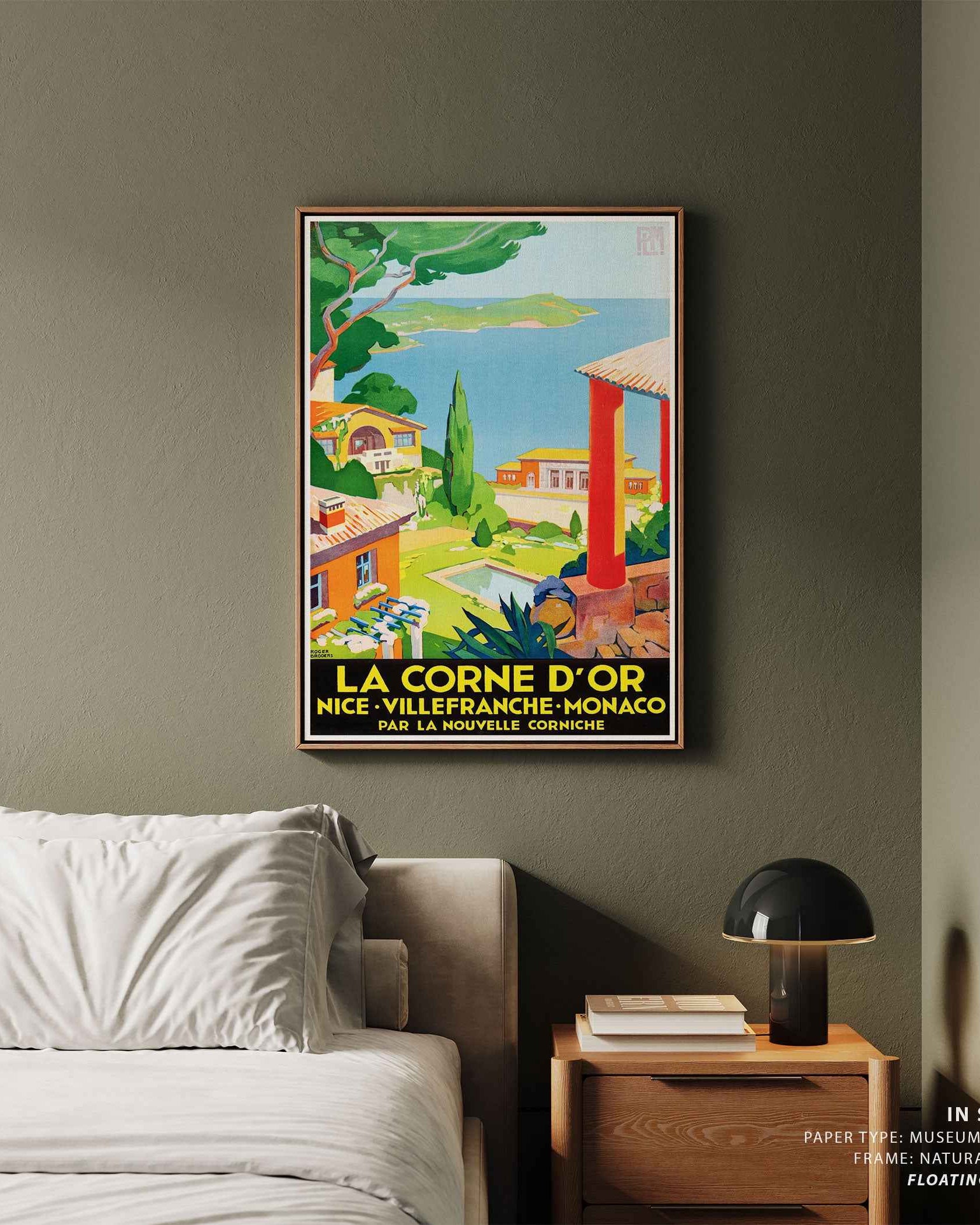 Riviera Golden Coast Travel Poster Print