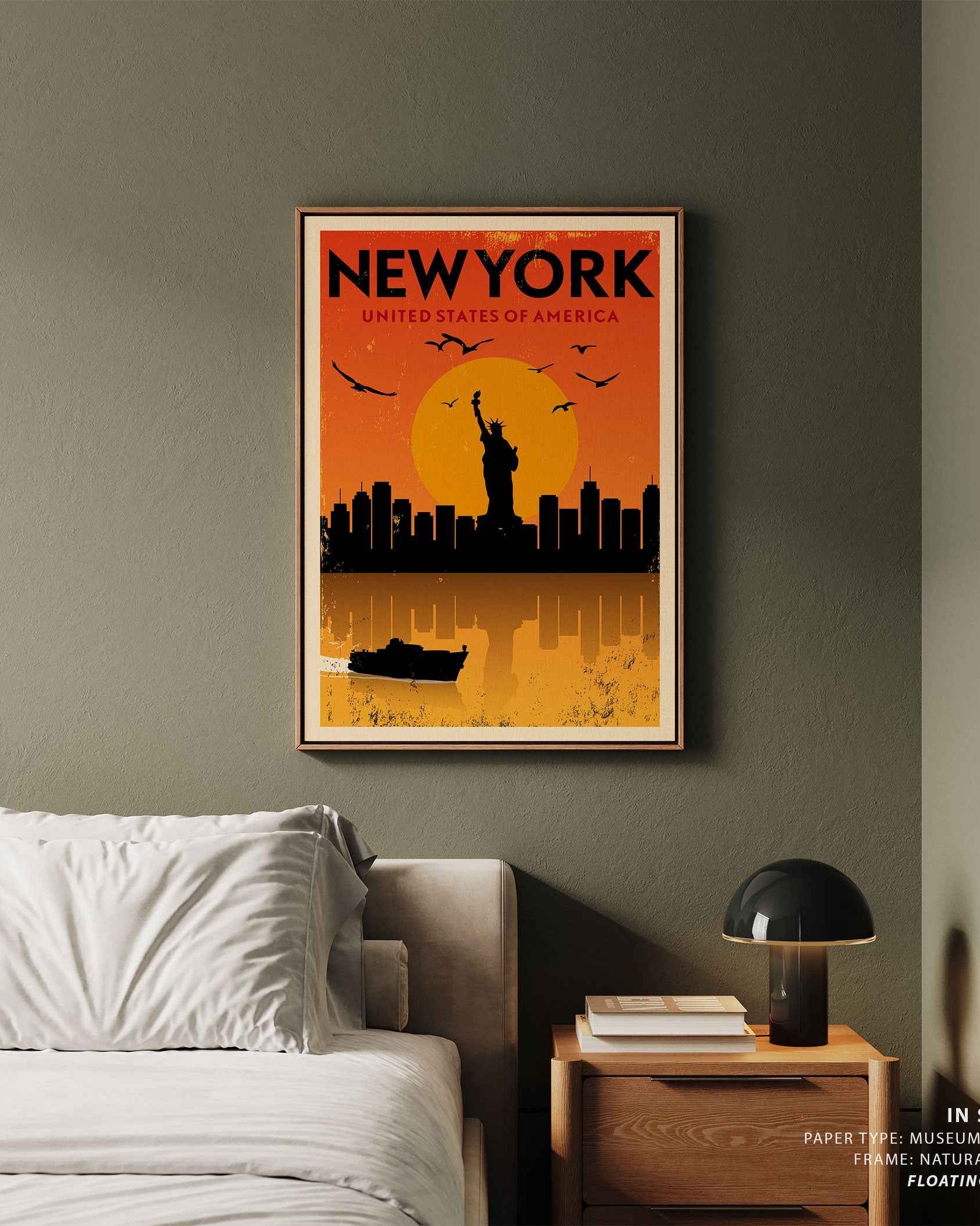 Vintage New York Travel Poster Print