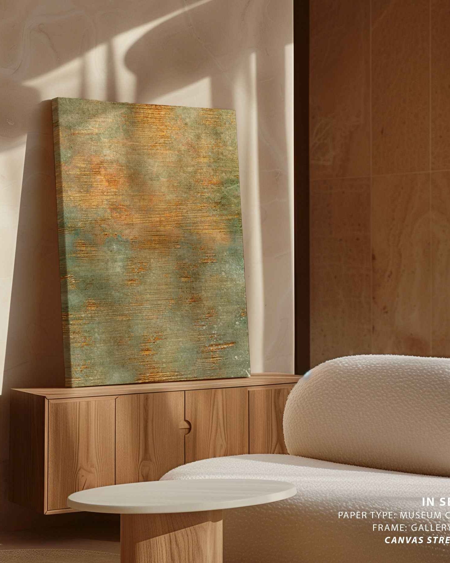 Abstract Green Gold Art