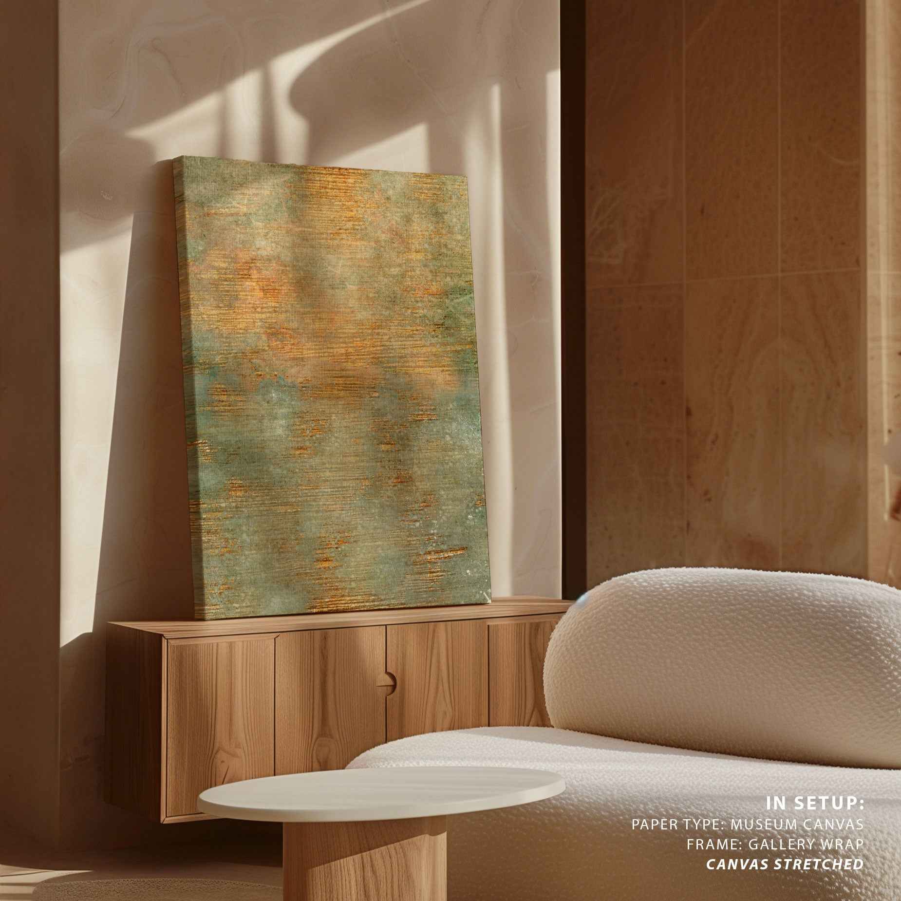Abstract Green Gold Art