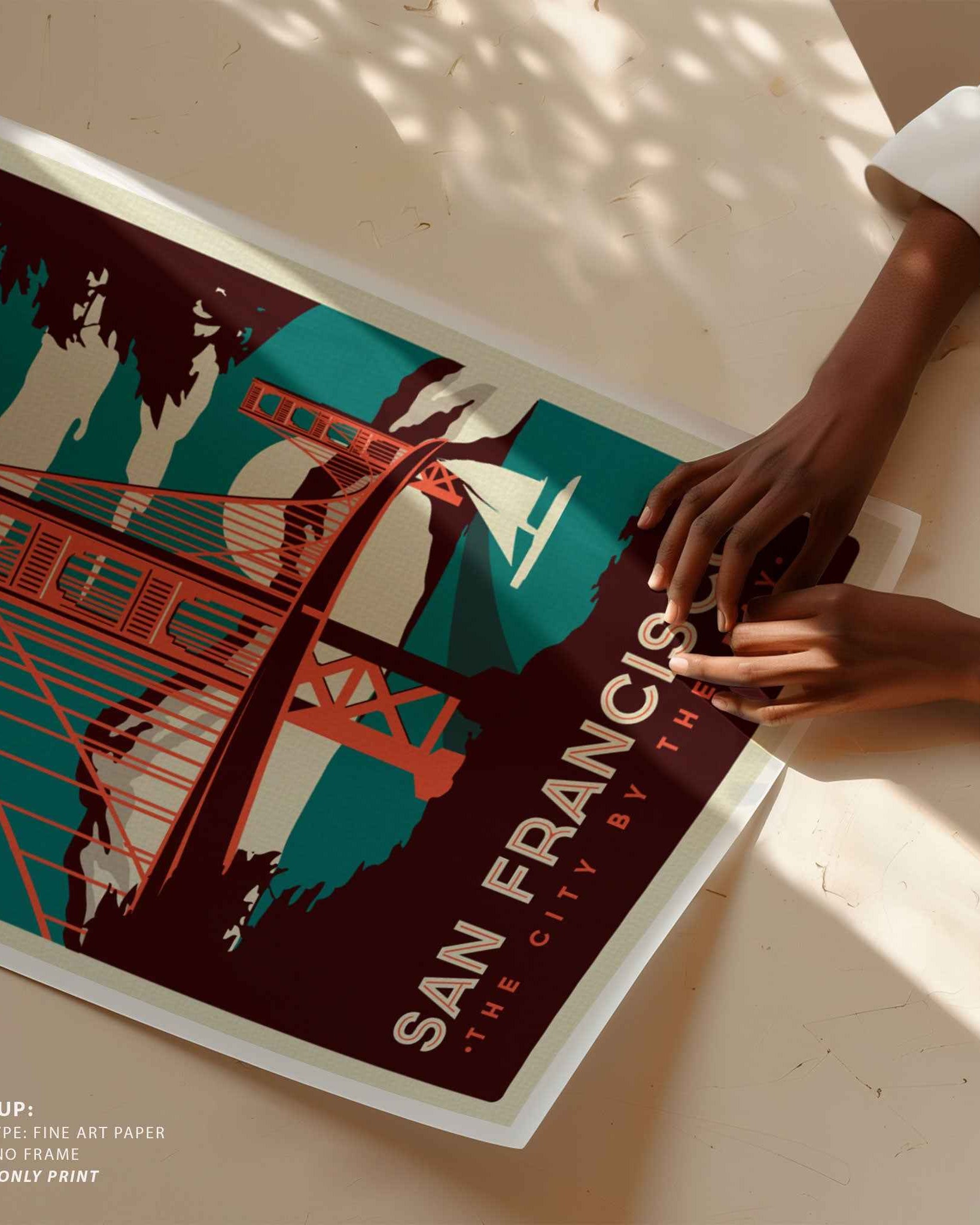 San Francisco Travel Poster Vintage Travel Poster Print