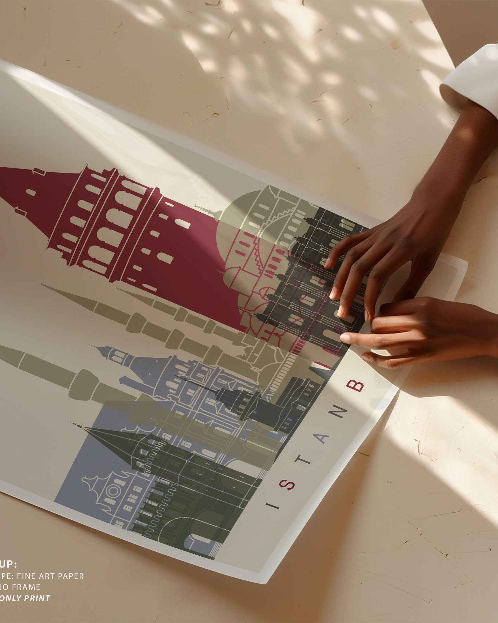 Skyline Istanbul Travel Poster Print