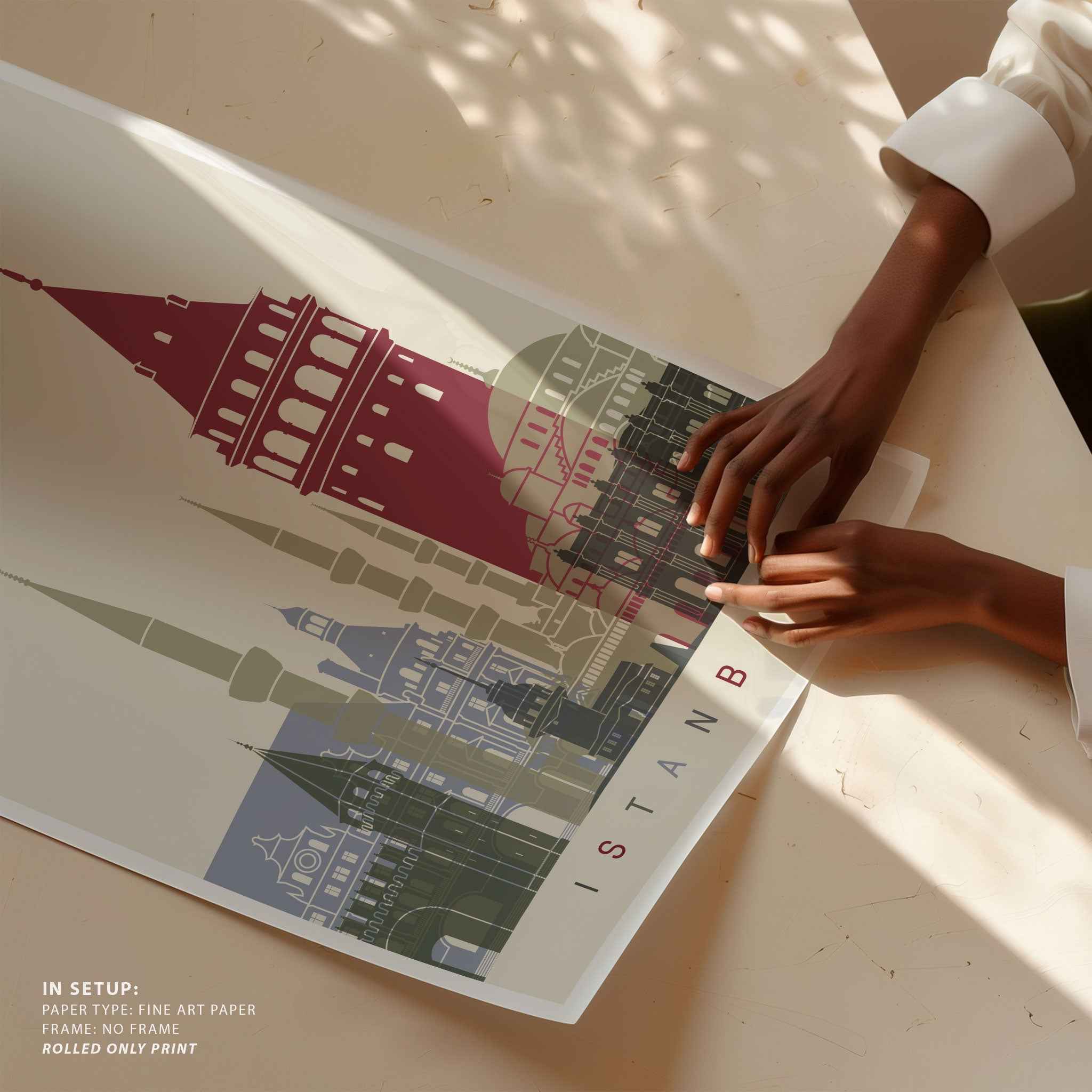 Skyline Istanbul Travel Poster Print