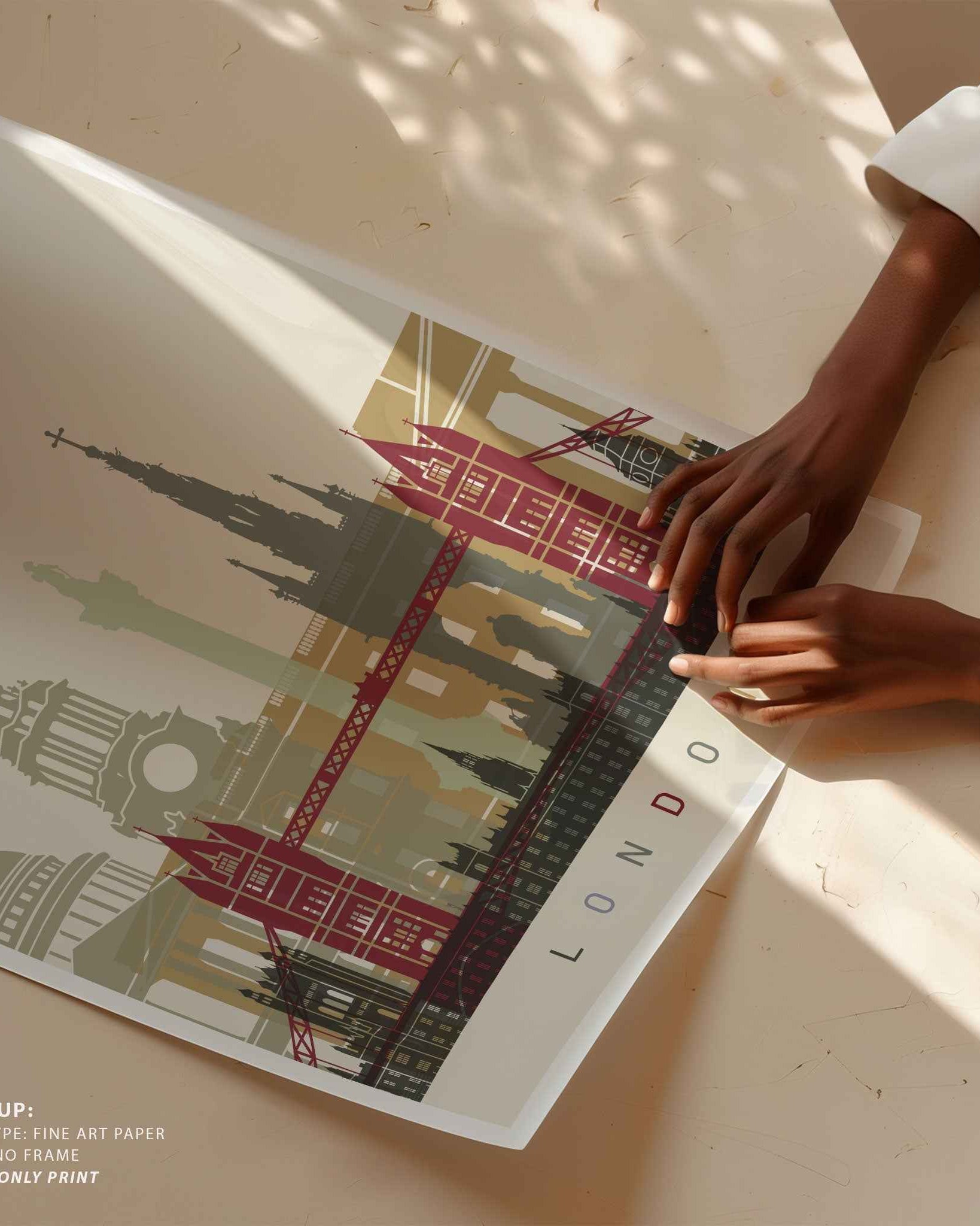 Skyline London Travel Poster Print