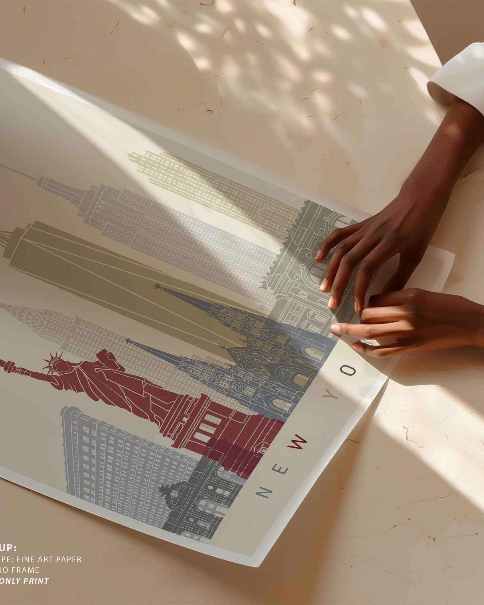 Skyline New York Travel Poster Print