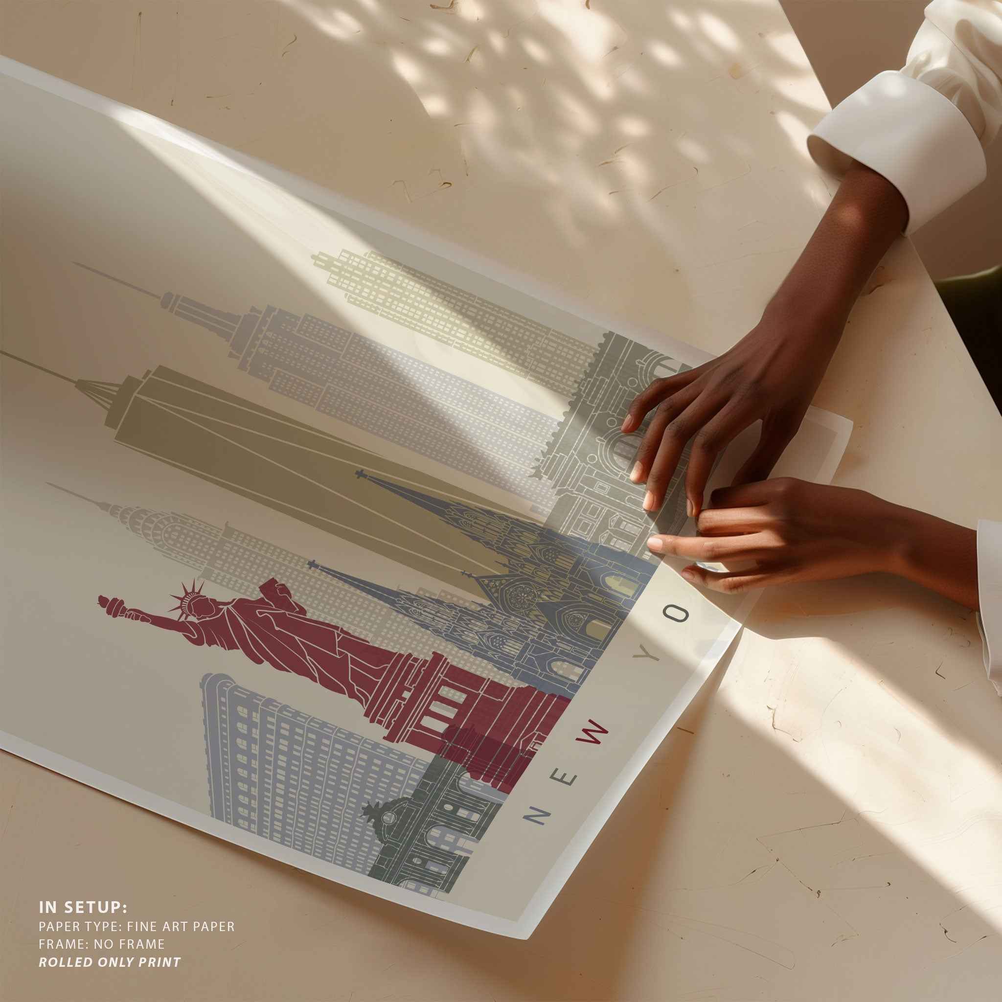 Skyline New York Travel Poster Print