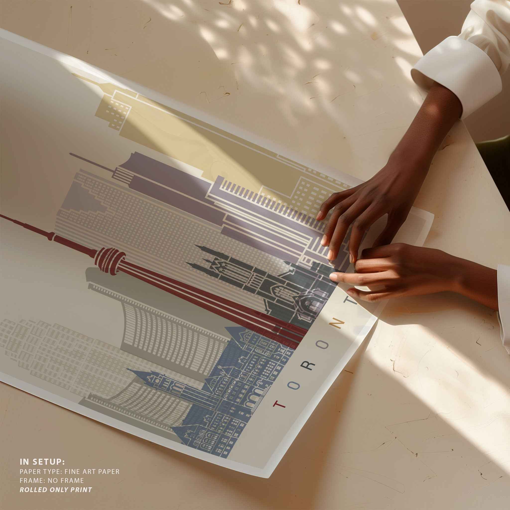Skyline Toronto Travel Poster Print