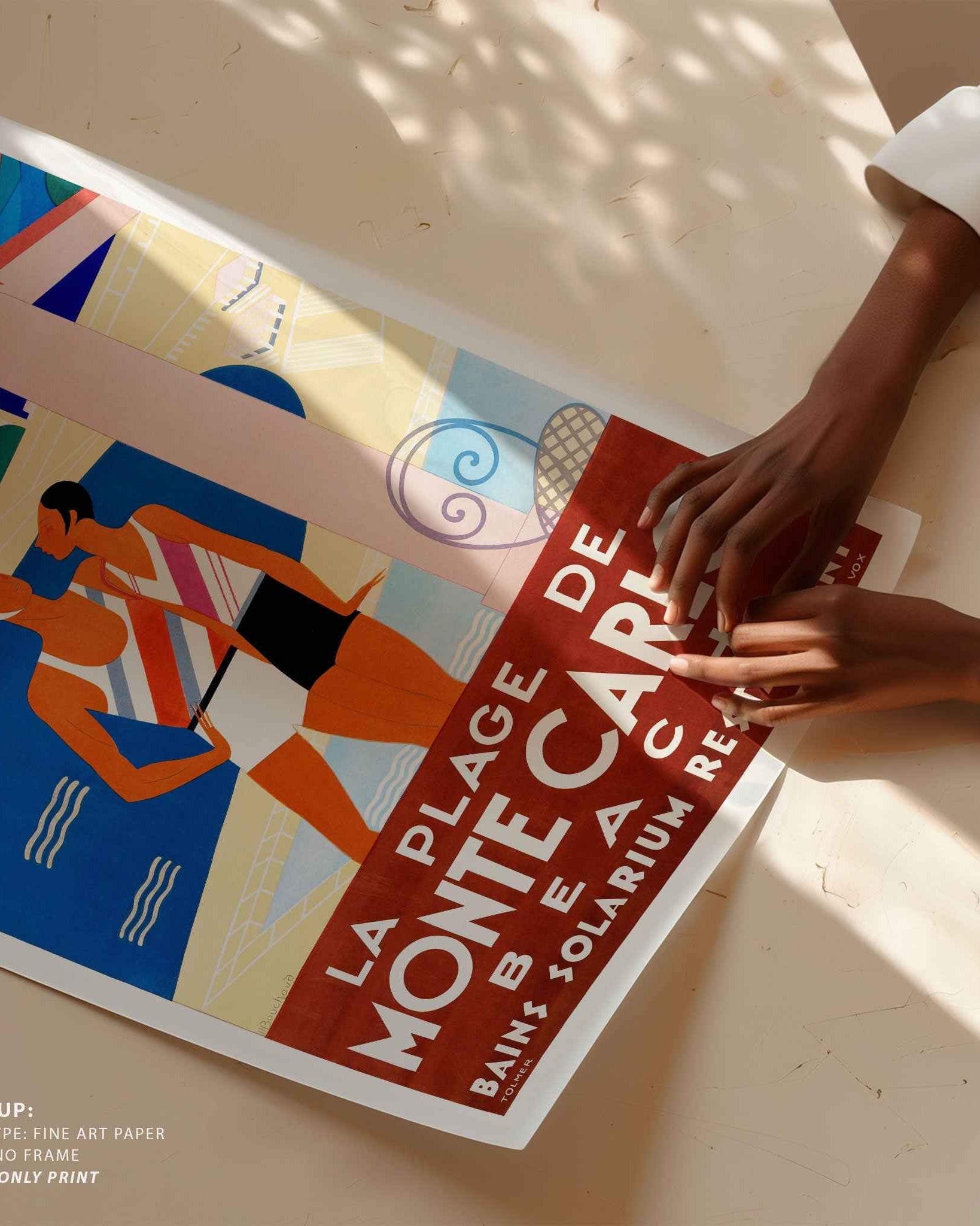 Monte Carlo Beach Travel Poster Print
