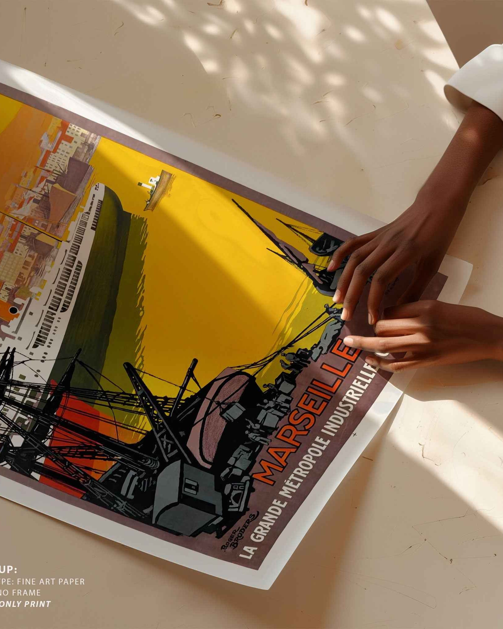 Port of Marseille Travel Poster Print