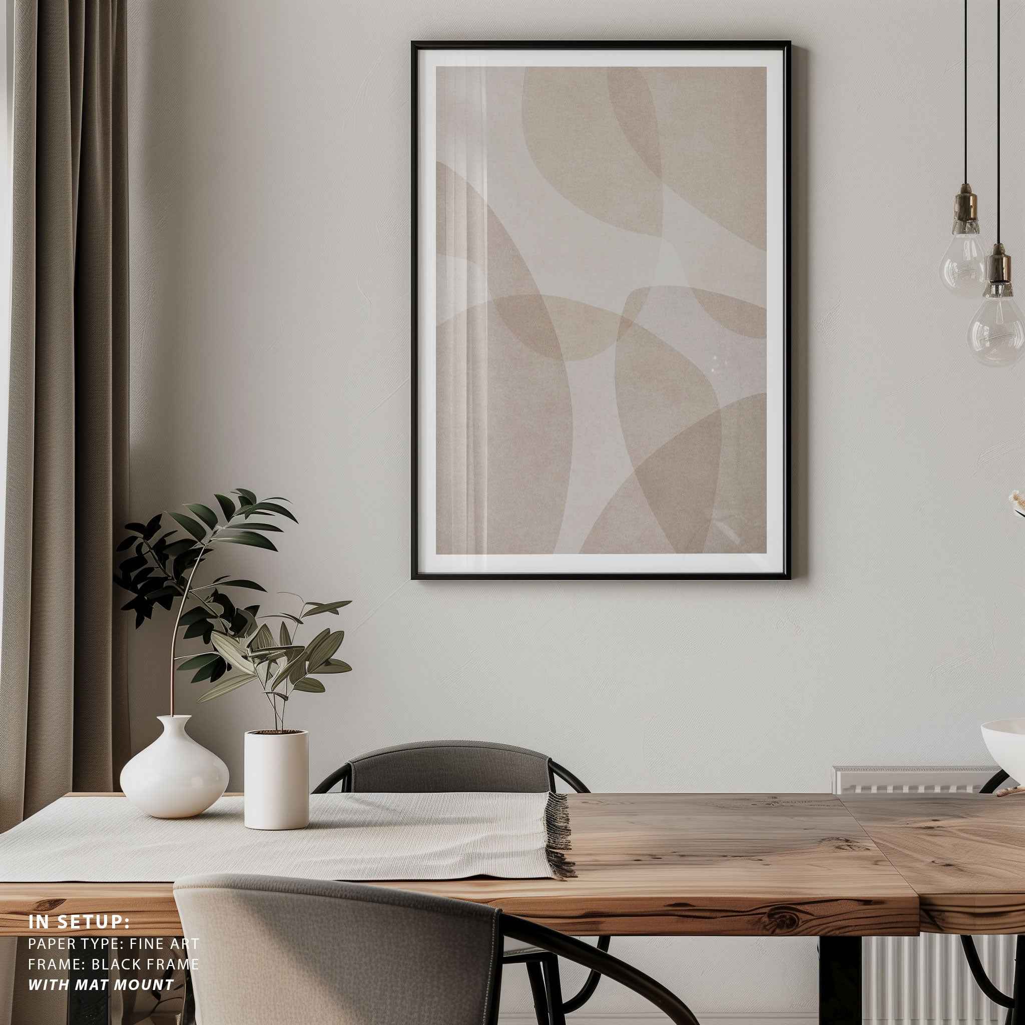 Abstract Beige Geometric Art