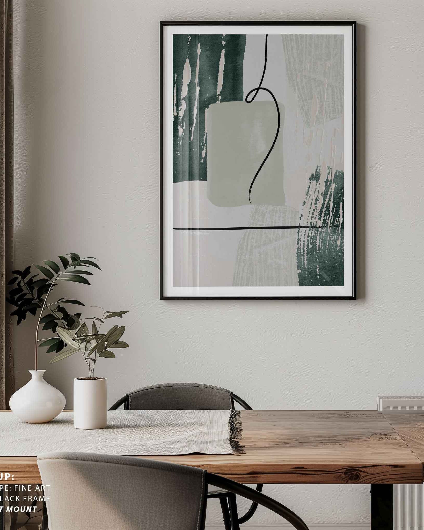 Abstract Shapes in Green-3