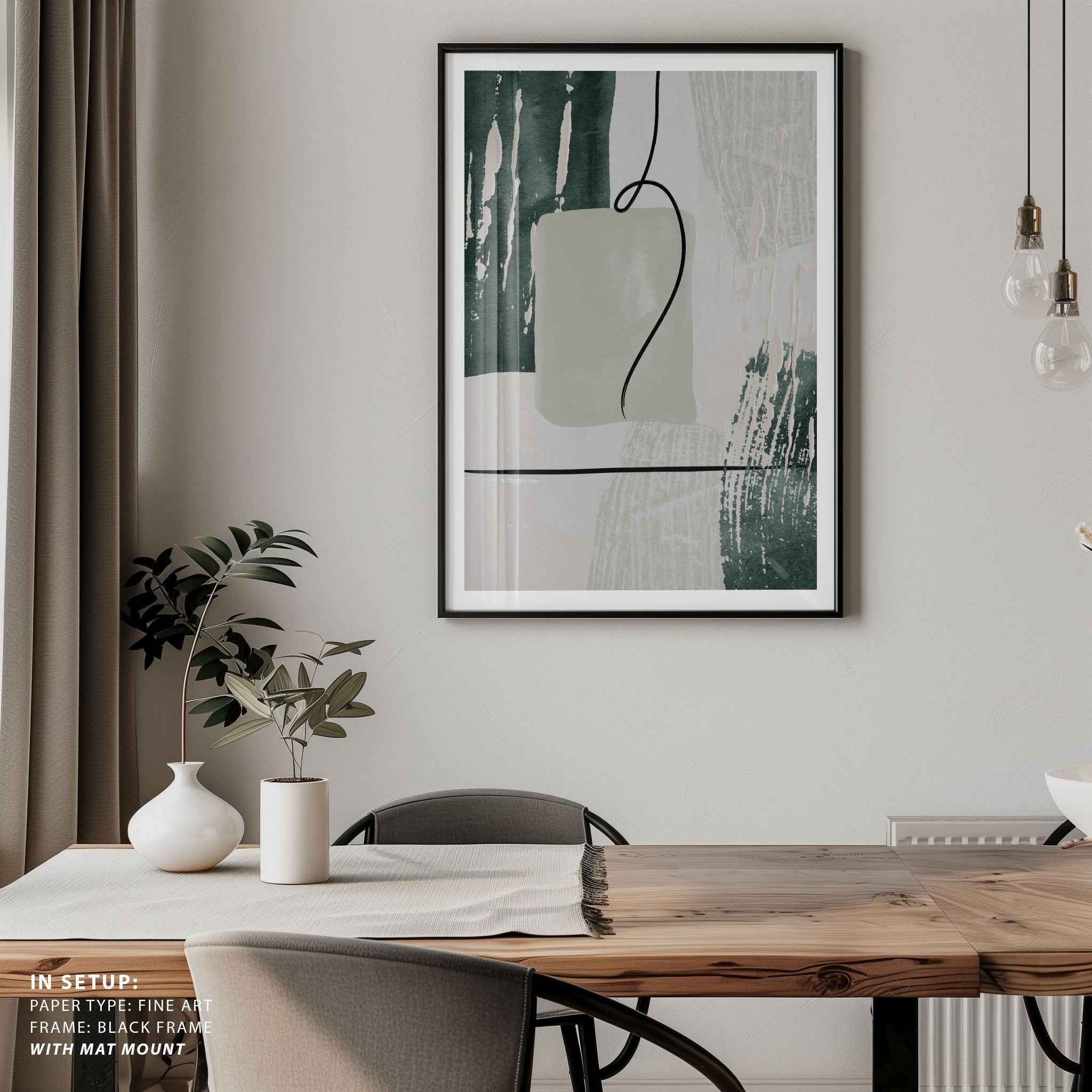 Abstract Shapes in Green-3
