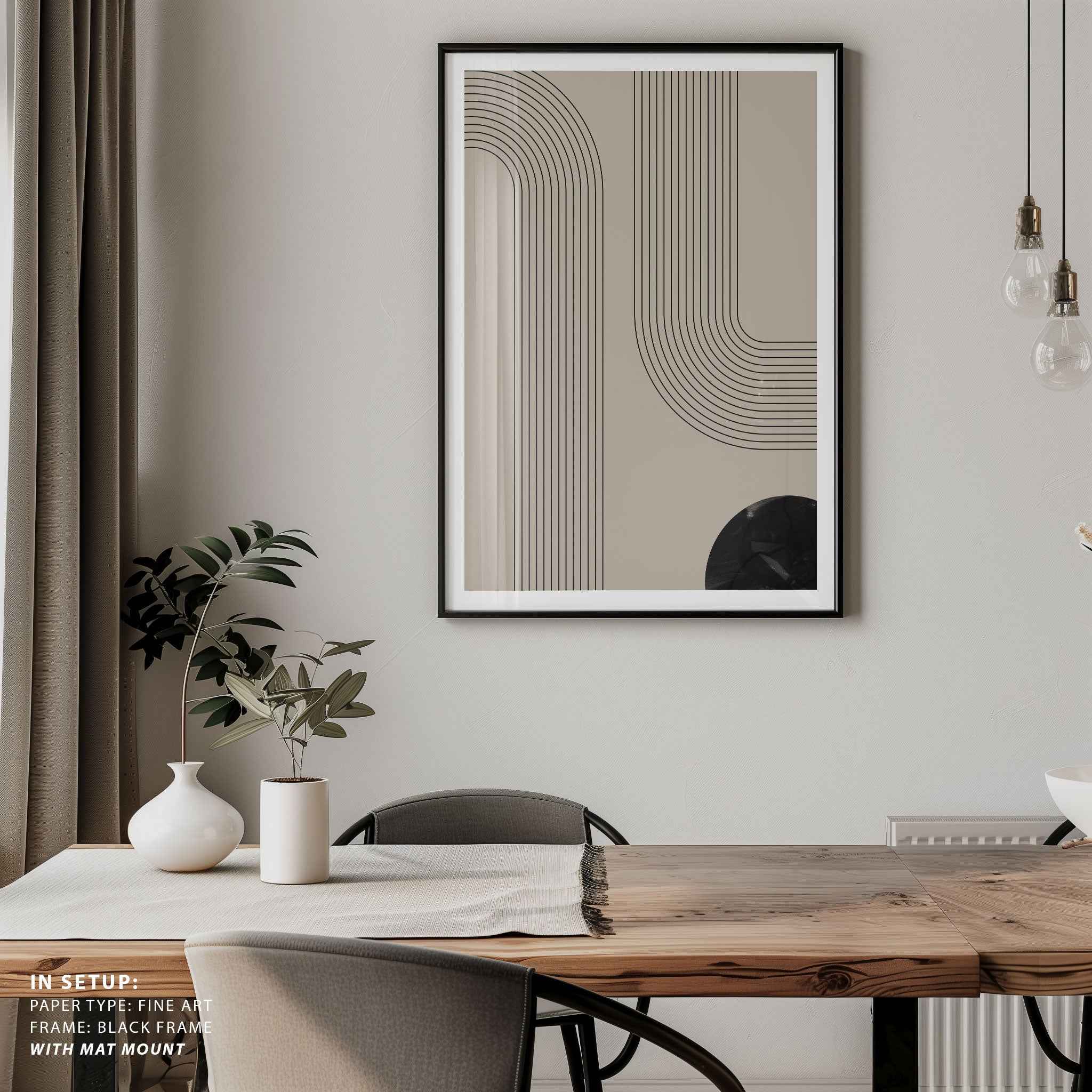 Black Minimal Line Art