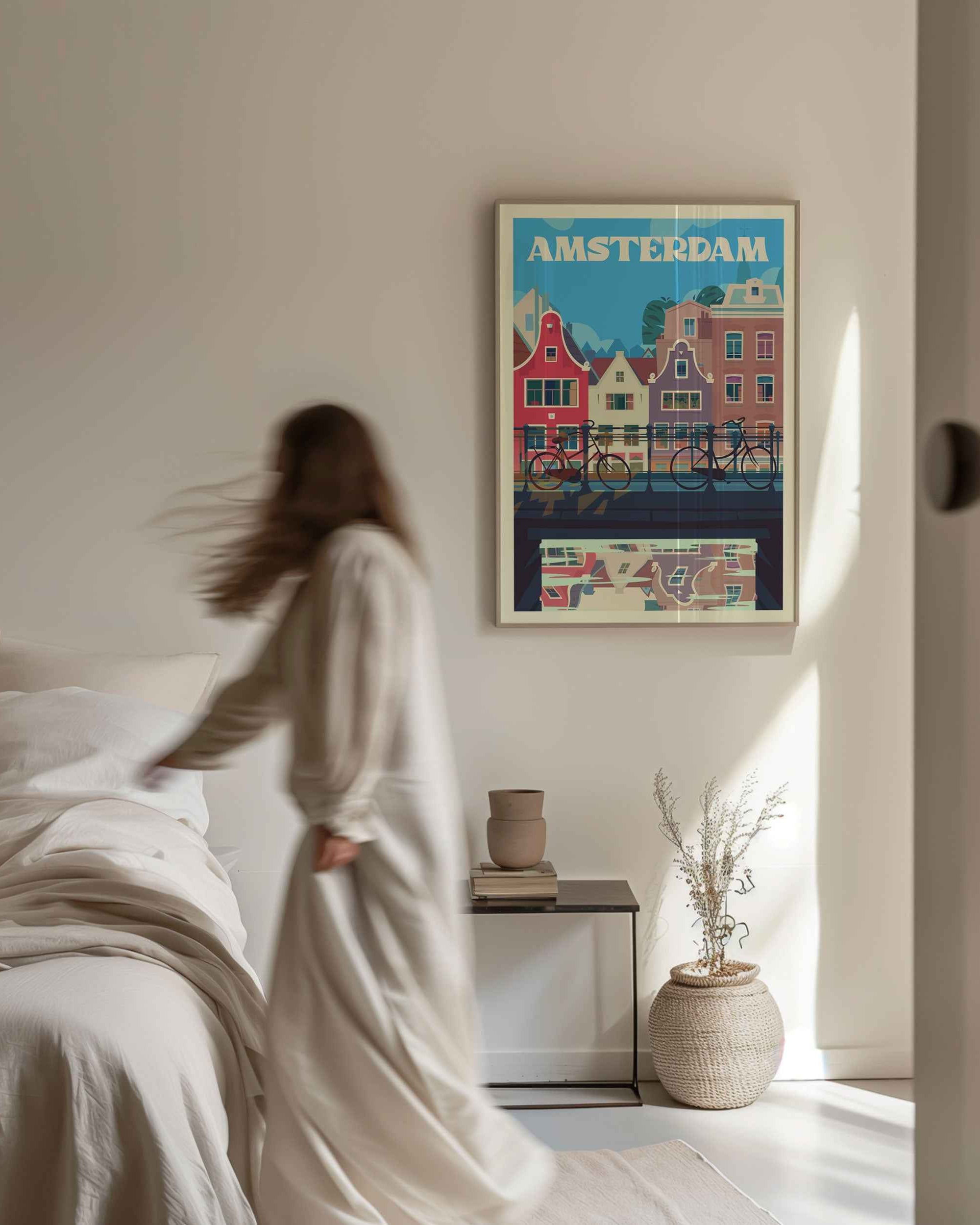 Amsterdam Travel Poster Print