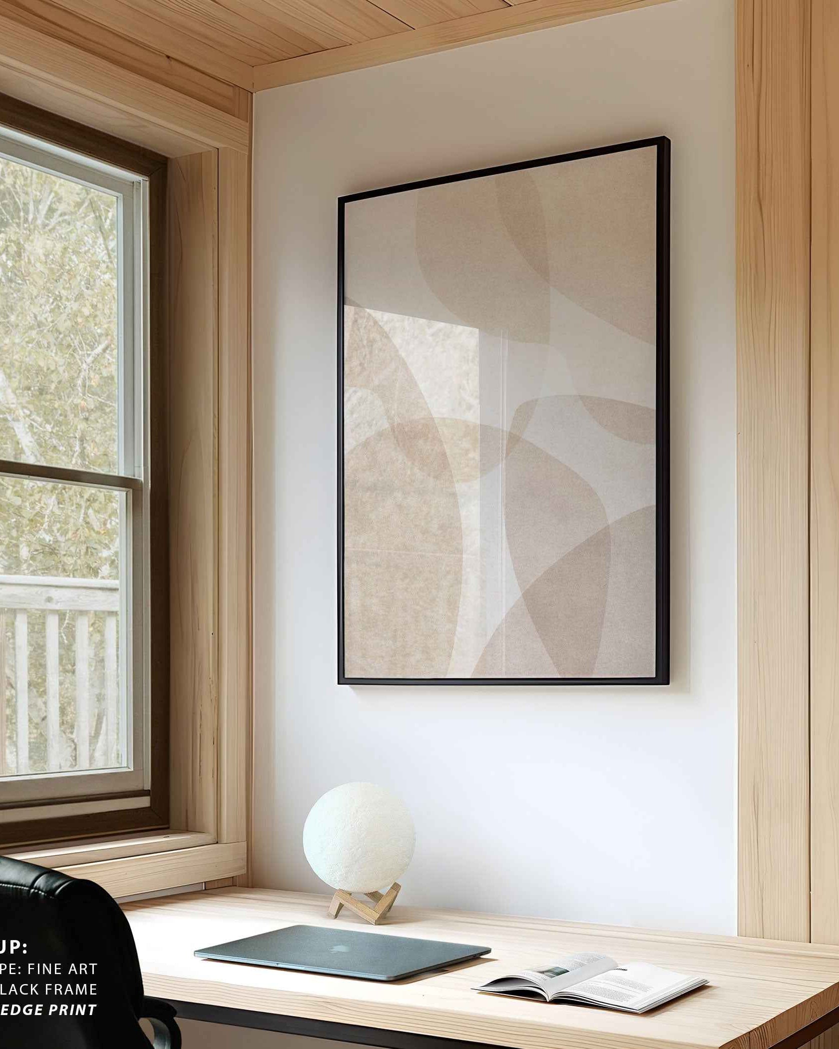 Abstract Beige Geometric Art