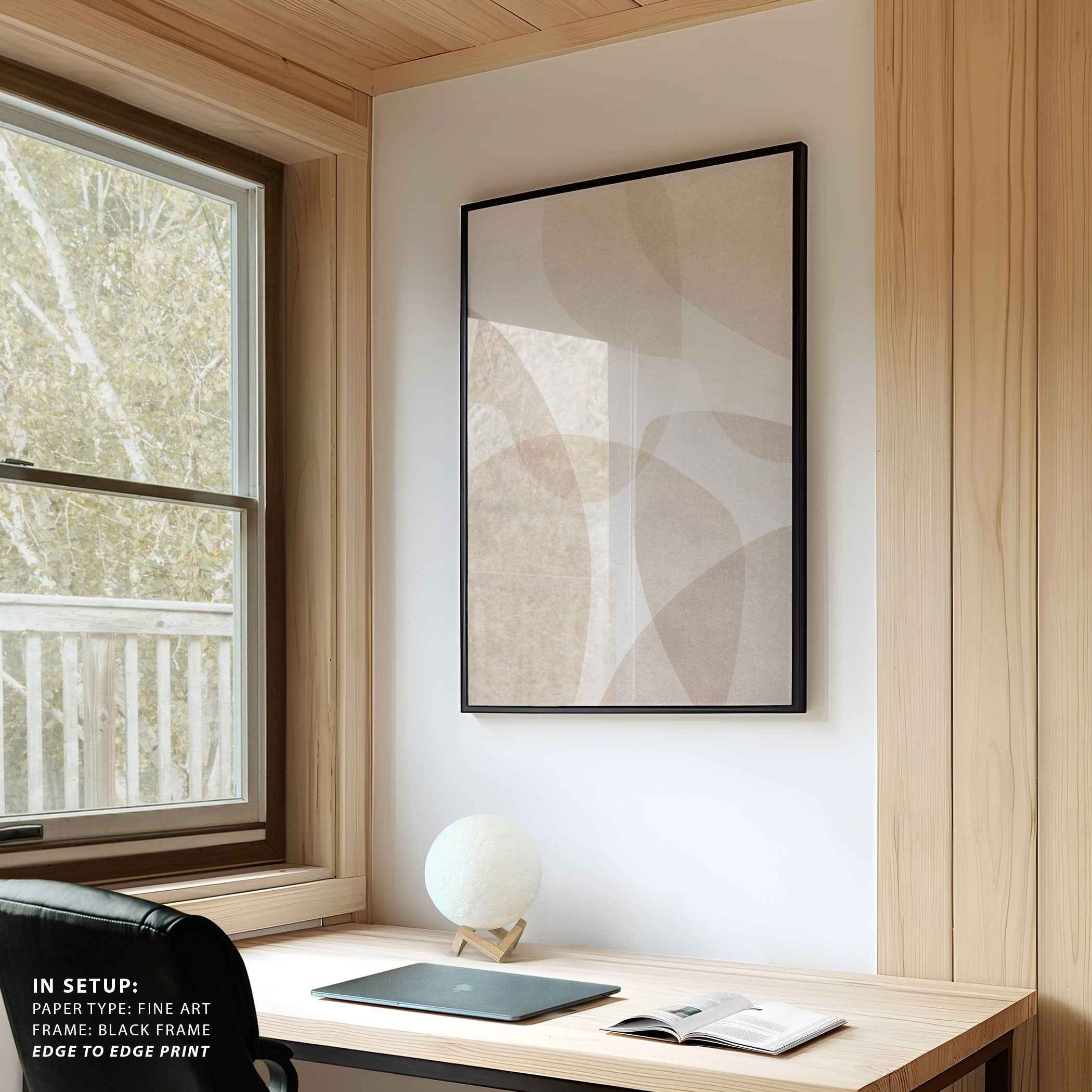 Abstract Beige Geometric Art