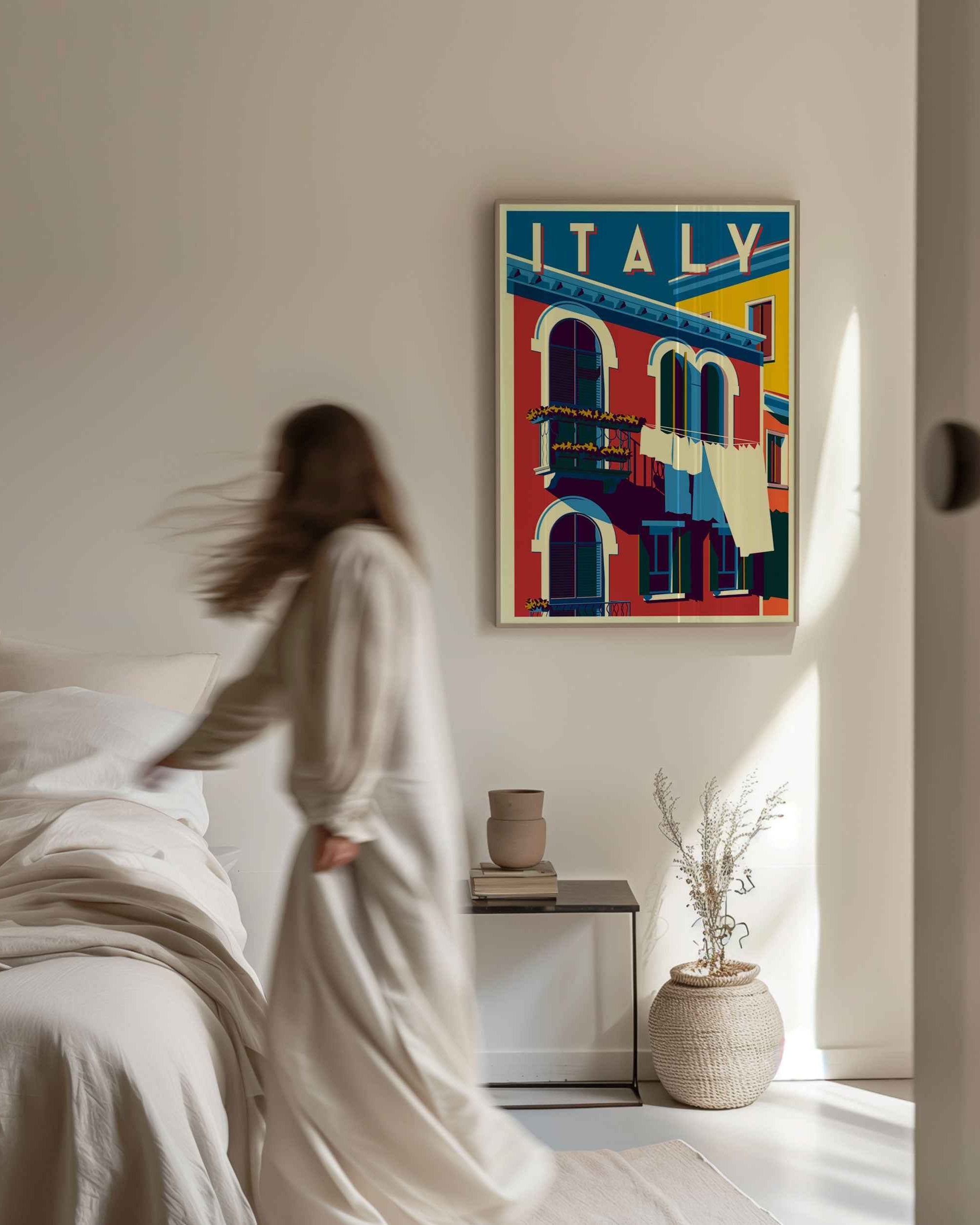 BW SEP Italy Travel Poster Print