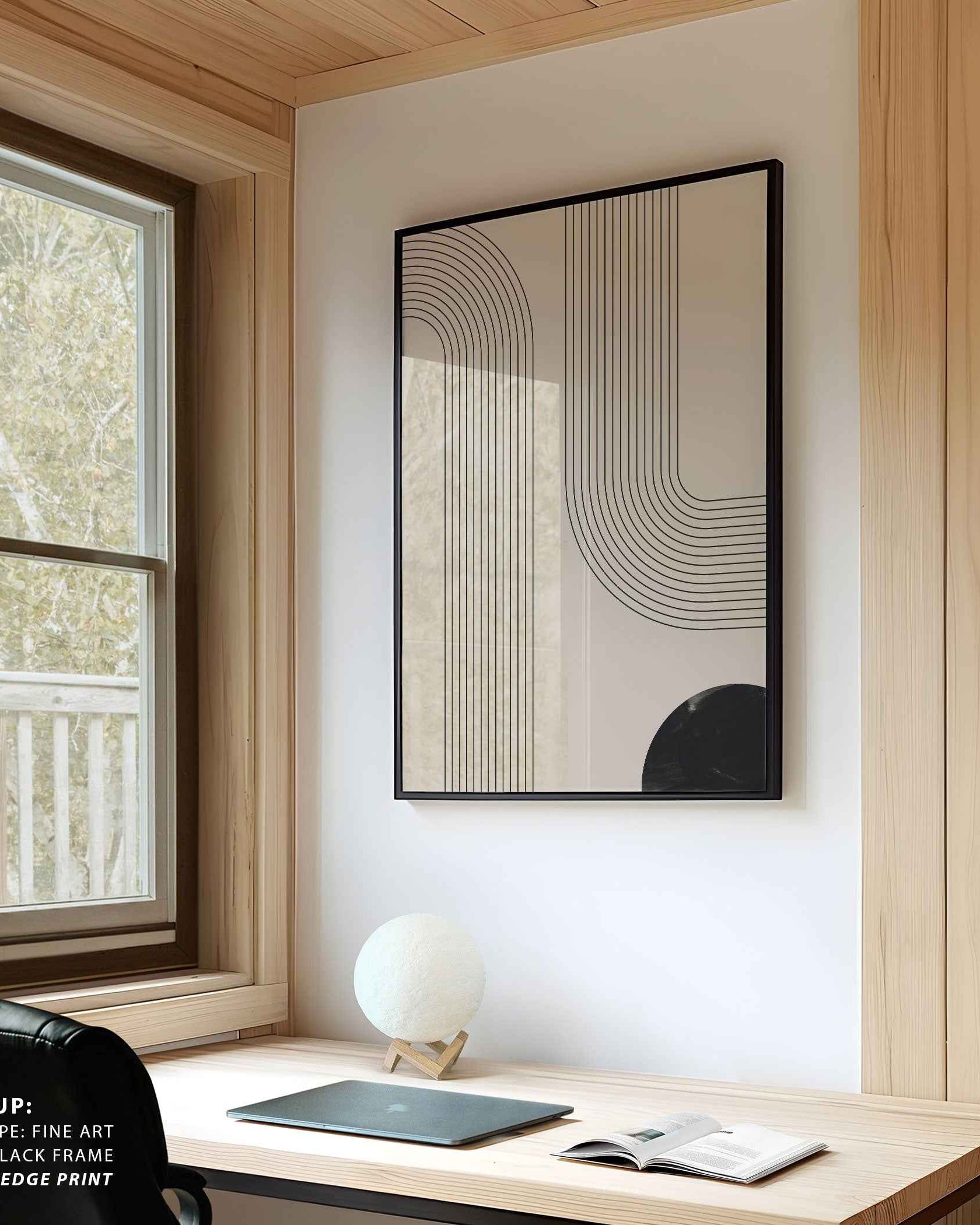 Black Minimal Line Art