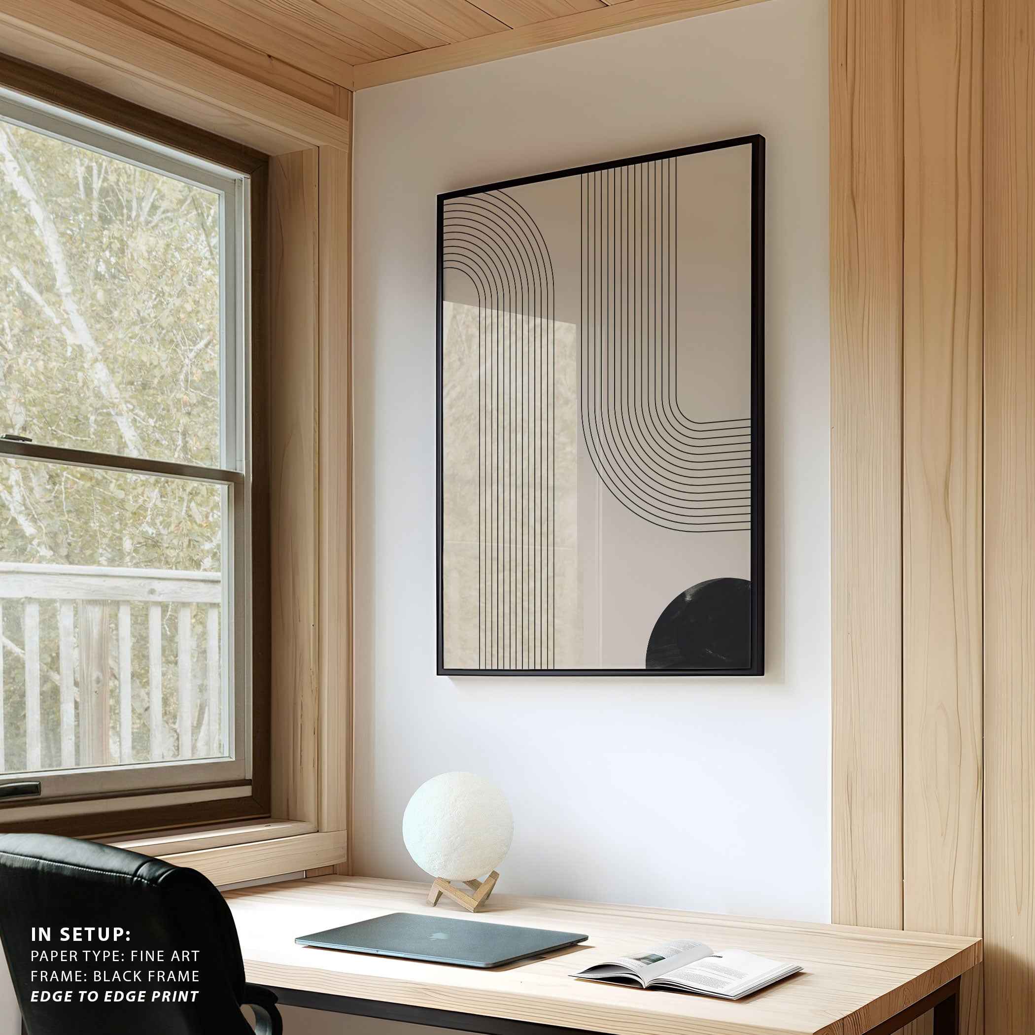 Black Minimal Line Art