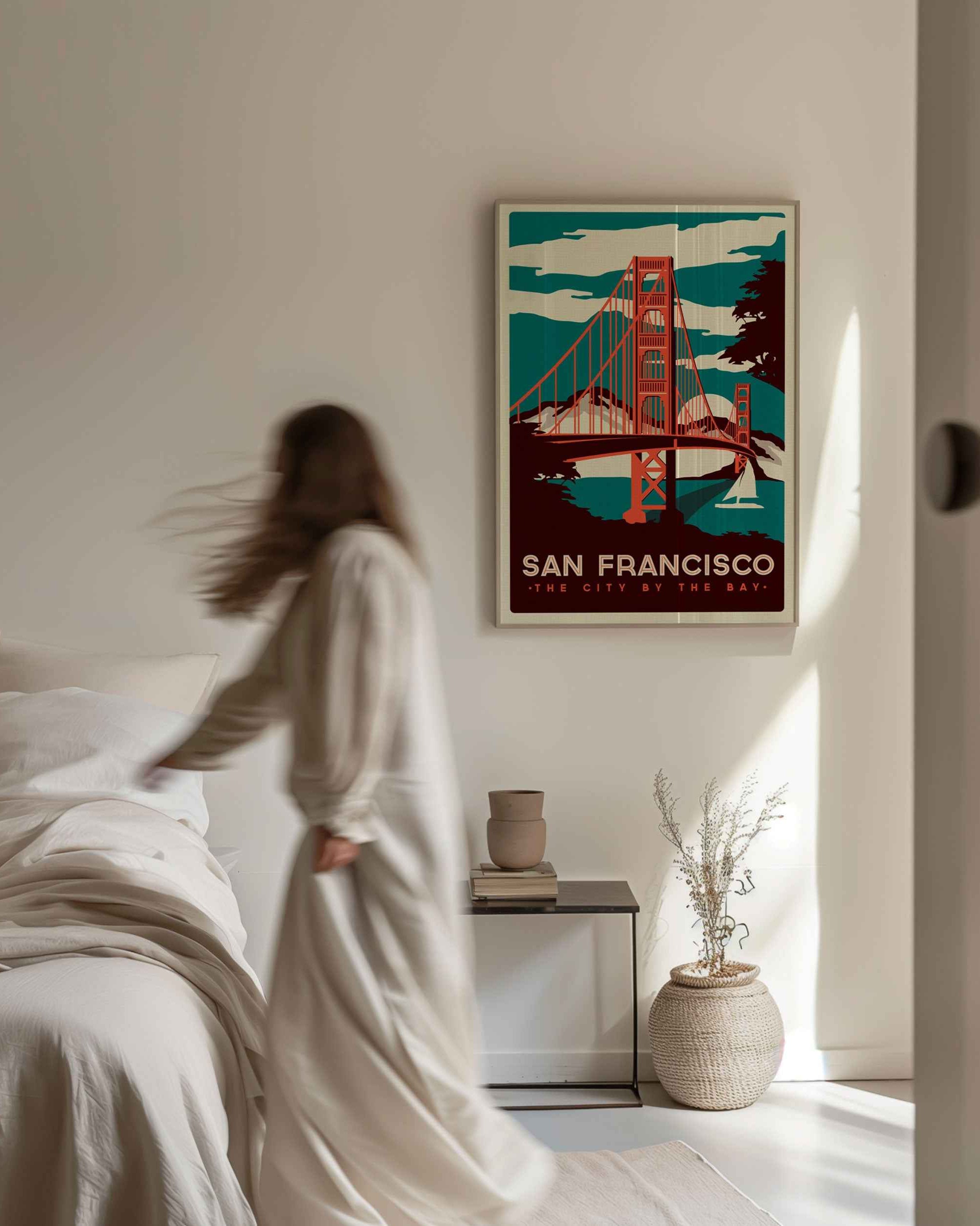 San Francisco Travel Poster Vintage Travel Poster Print