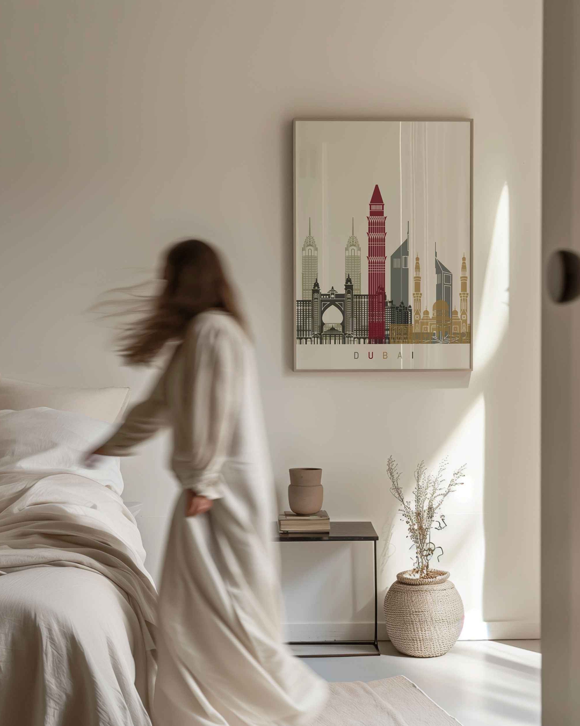 Skyline Dubai Travel Poster Print