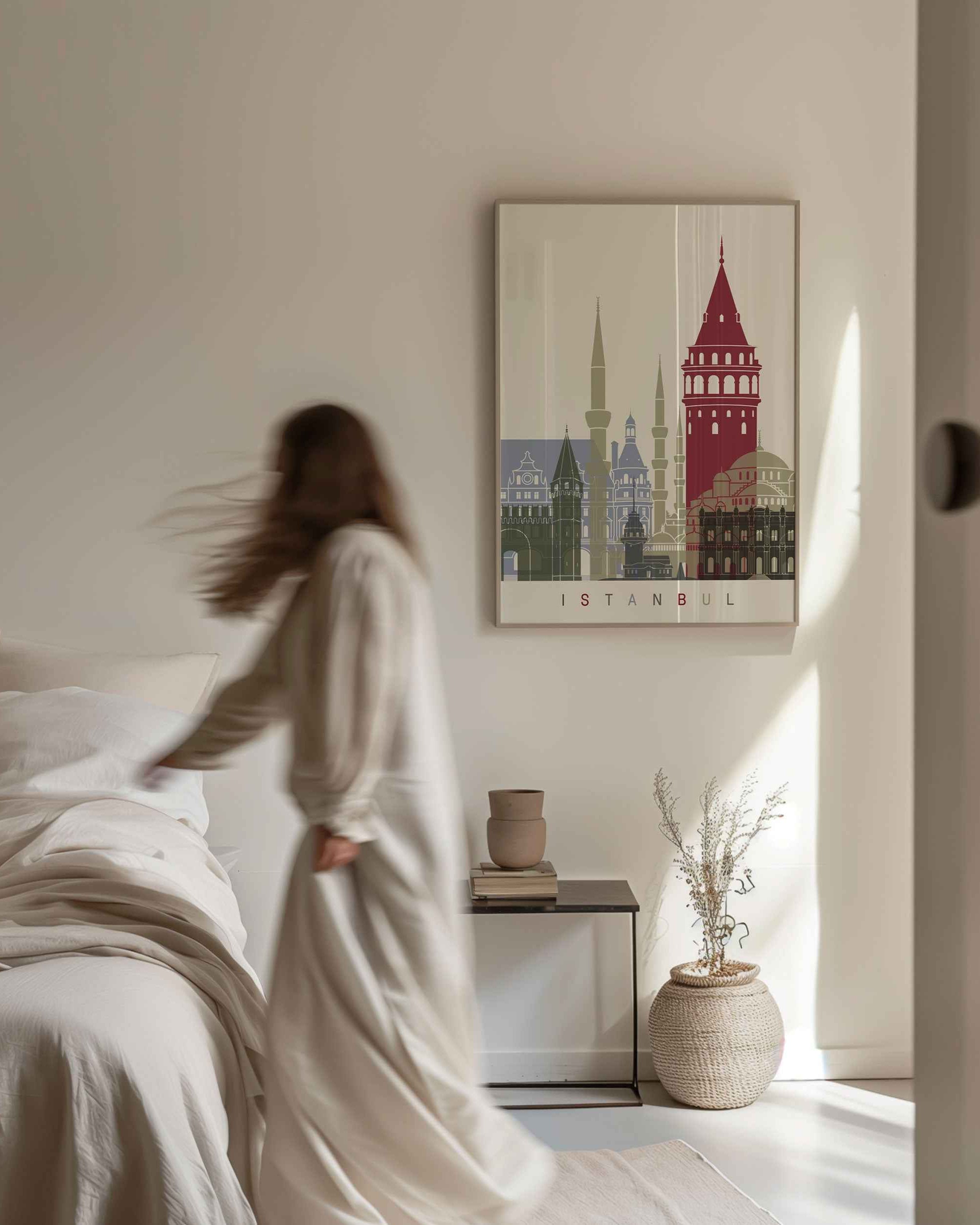 Skyline Istanbul Travel Poster Print