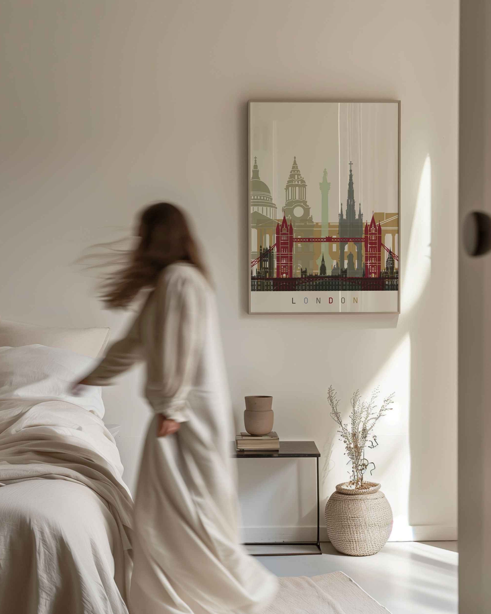 Skyline London Travel Poster Print