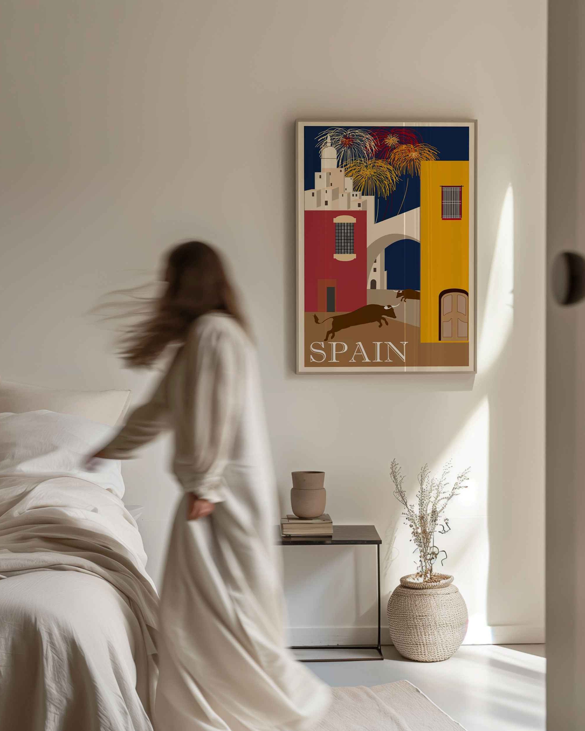 Spain Travel Poster Vintage Travel Poster Print
