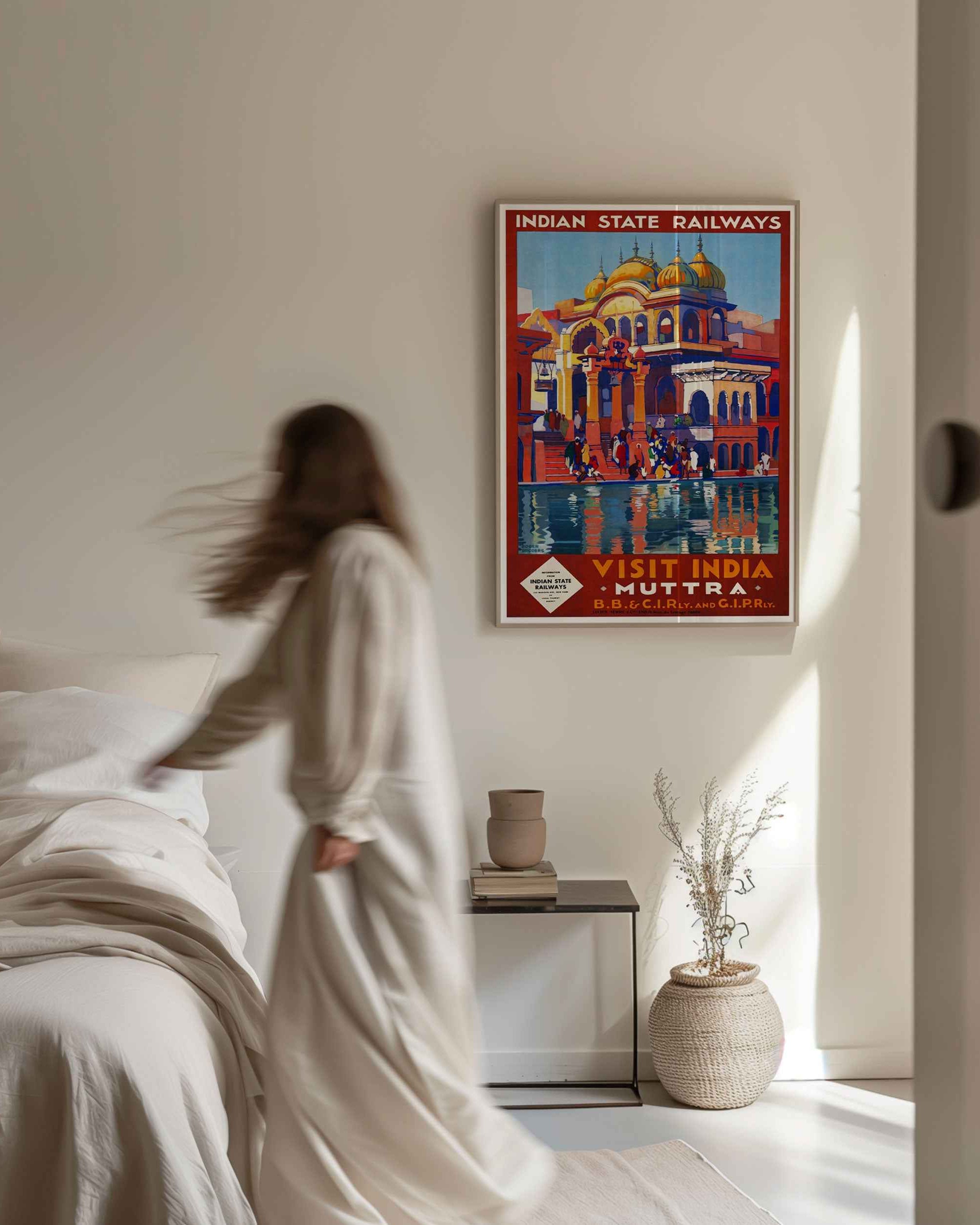 Mathura Ghats Travel Poster Print