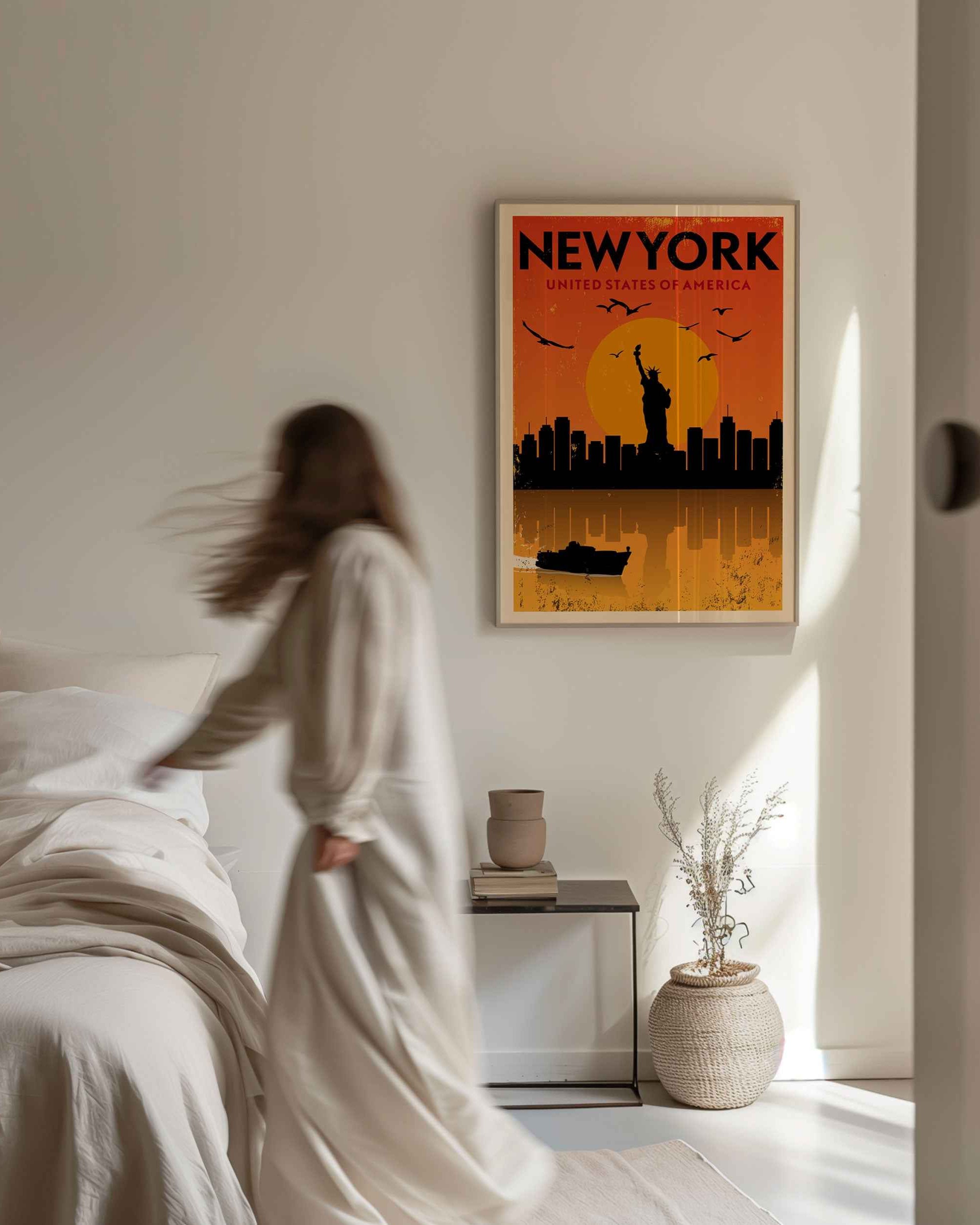Vintage New York Travel Poster Print