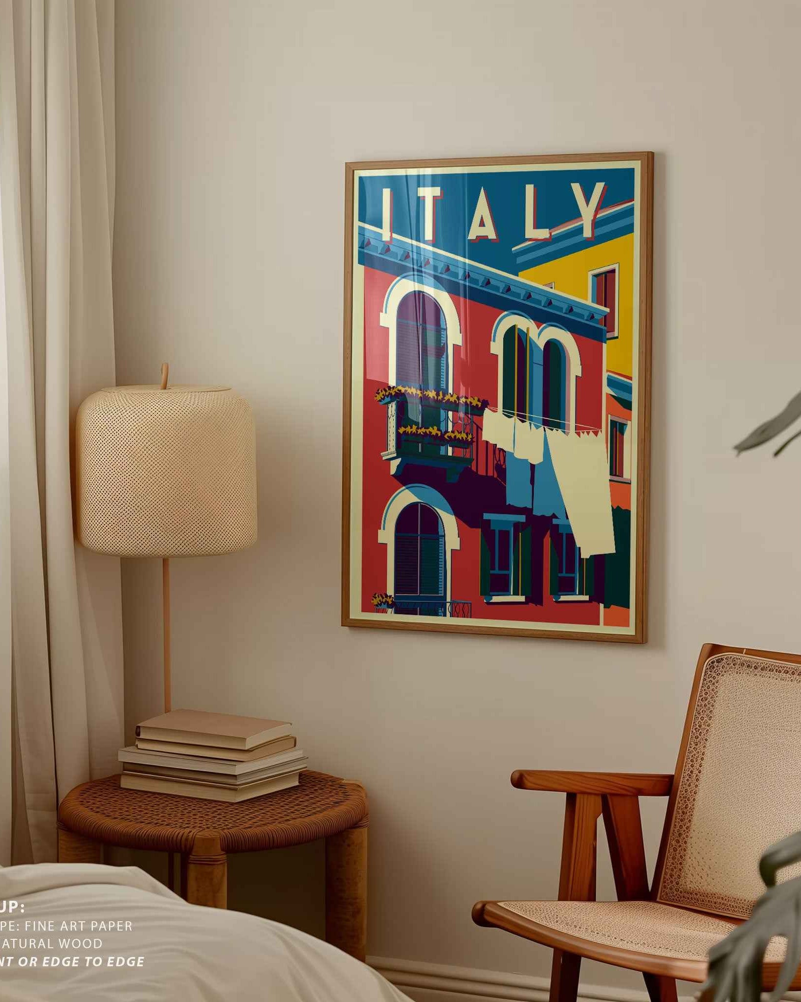 BW SEP Italy Travel Poster Print