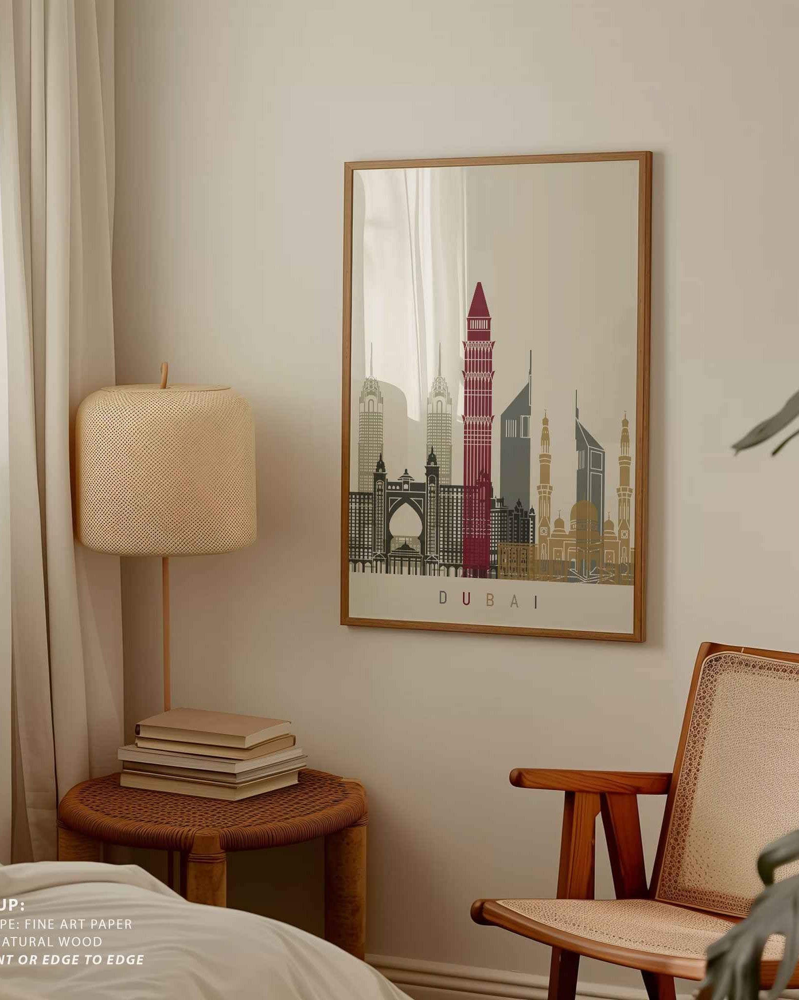Skyline Dubai Travel Poster Print