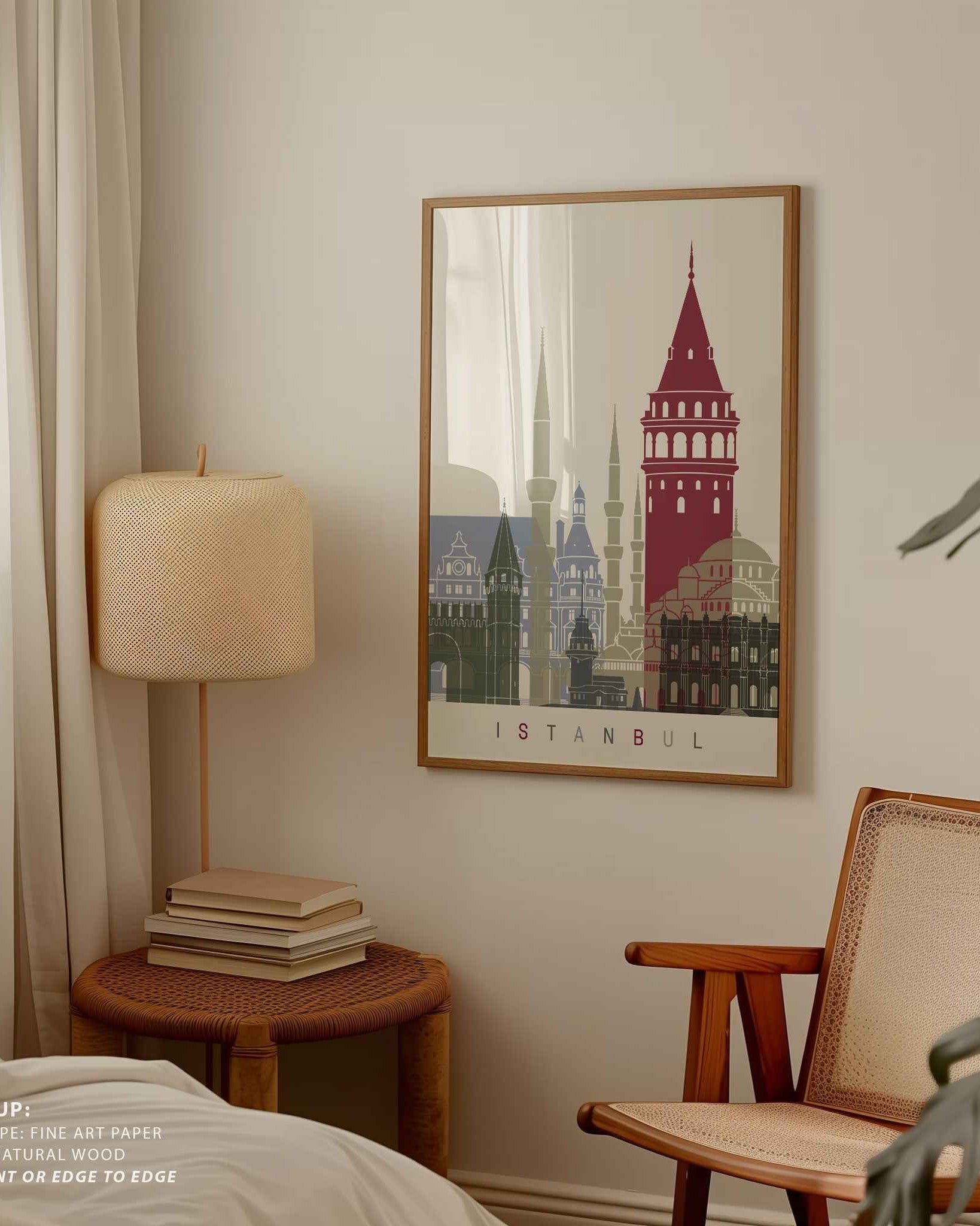 Skyline Istanbul Travel Poster Print