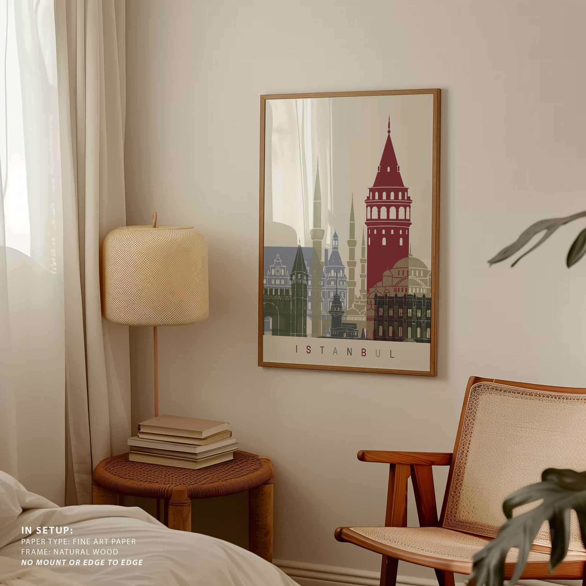 Skyline Istanbul Travel Poster Print