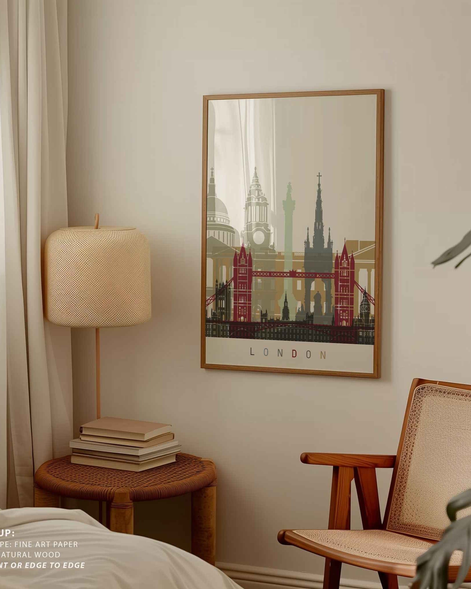 Skyline London Travel Poster Print