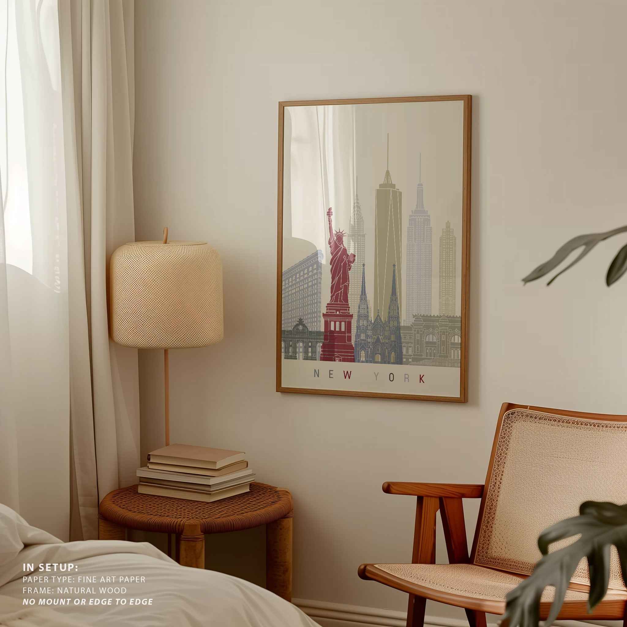 Skyline New York Travel Poster Print