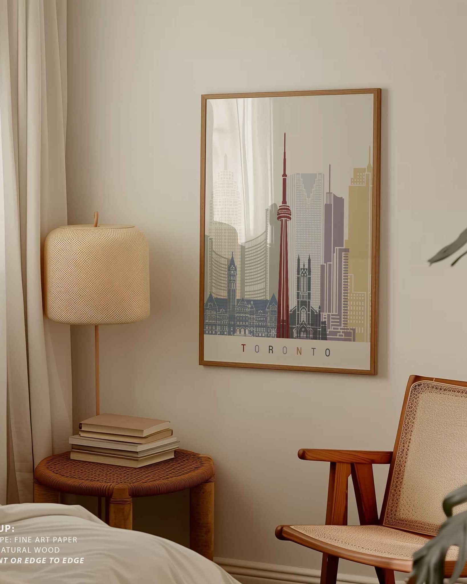 Skyline Toronto Travel Poster Print